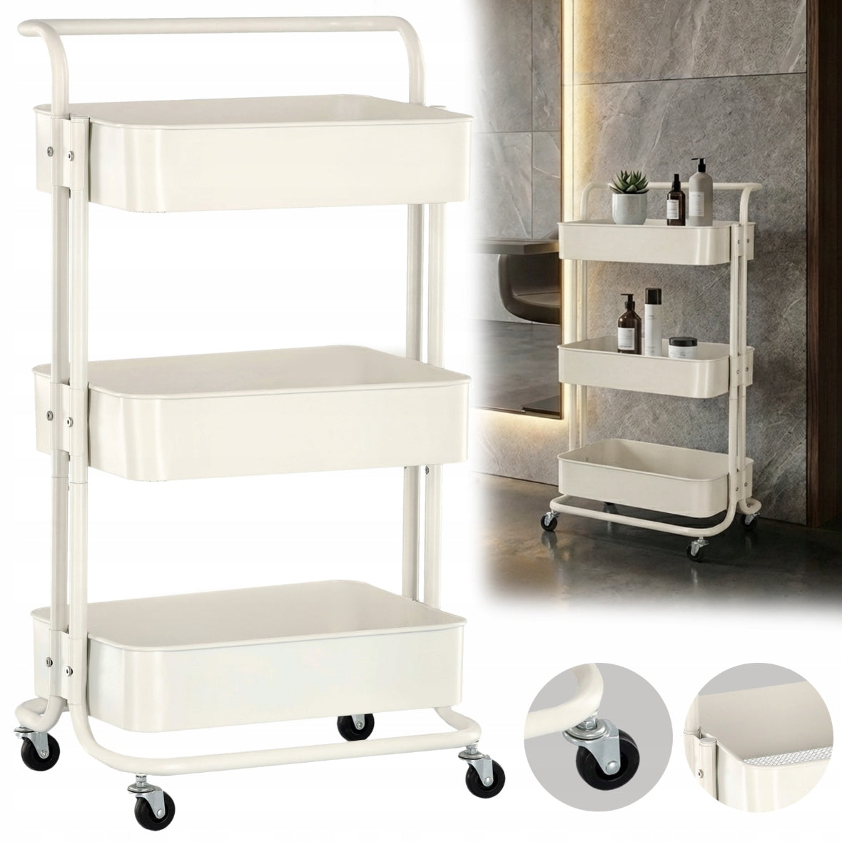 Trolley hairdresser helper for cosmetic dyeing for salon SPA mobile