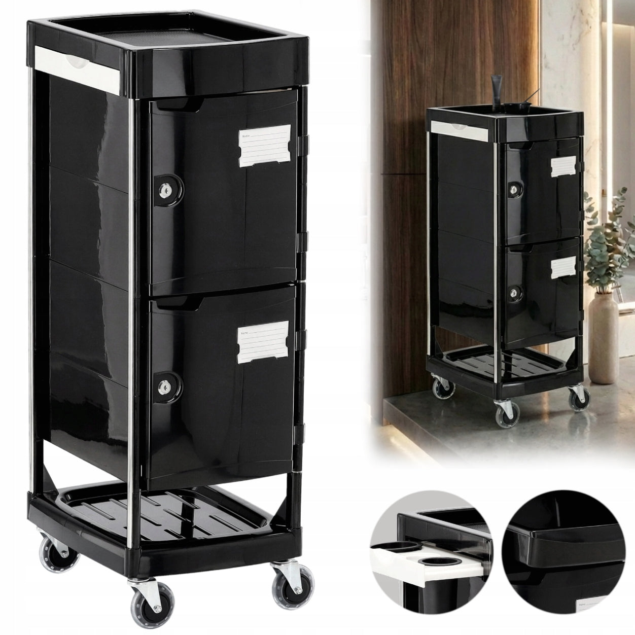 Trolley hairdresser helper for cosmetic dyeing for salon SPA mobile