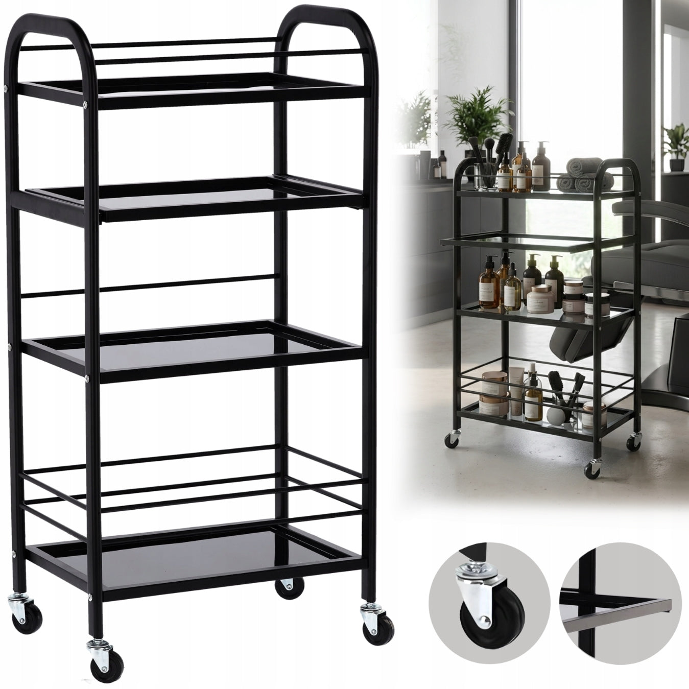 Trolley helper hairdresser table cosmetic spa for living room on wheels Calis