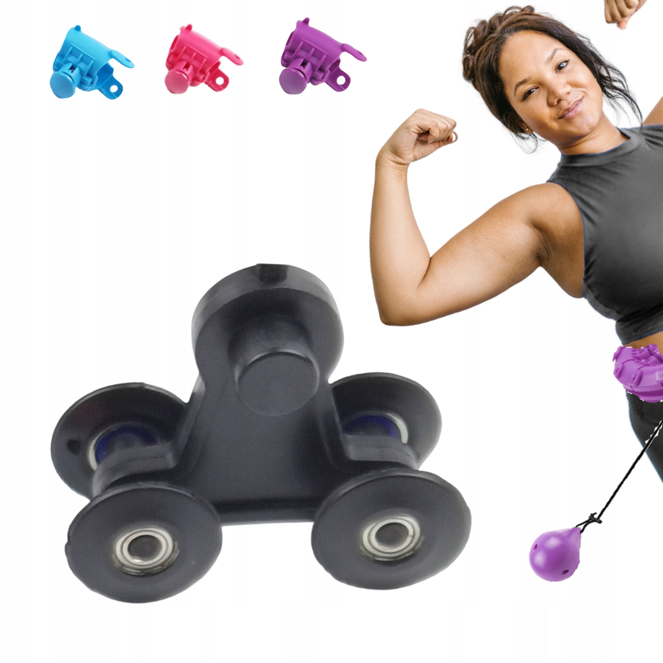 Trolley with bearings - bearings/bearing for a slimming Hula Hop with protrusions