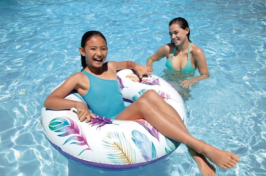 Tropical Leaves Inflatable Swimming Wheel 97cm Swimming Pool Holiday 58263 Manufacturer code 58263-09