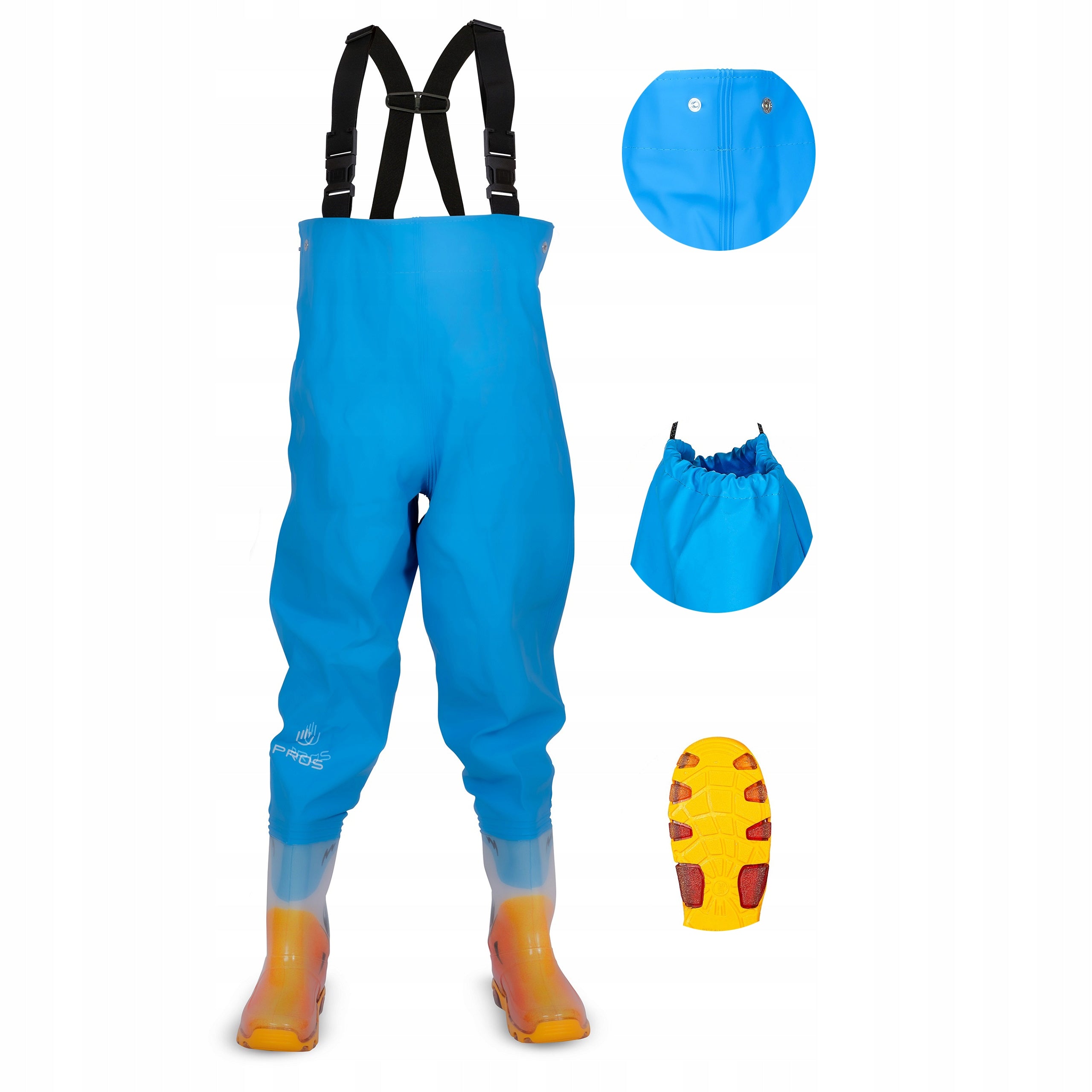 Trousers Wodery for Young Fisherman with Harness Rubber Boots Polish Manufacturer code SB06/PROS-00015-26/27