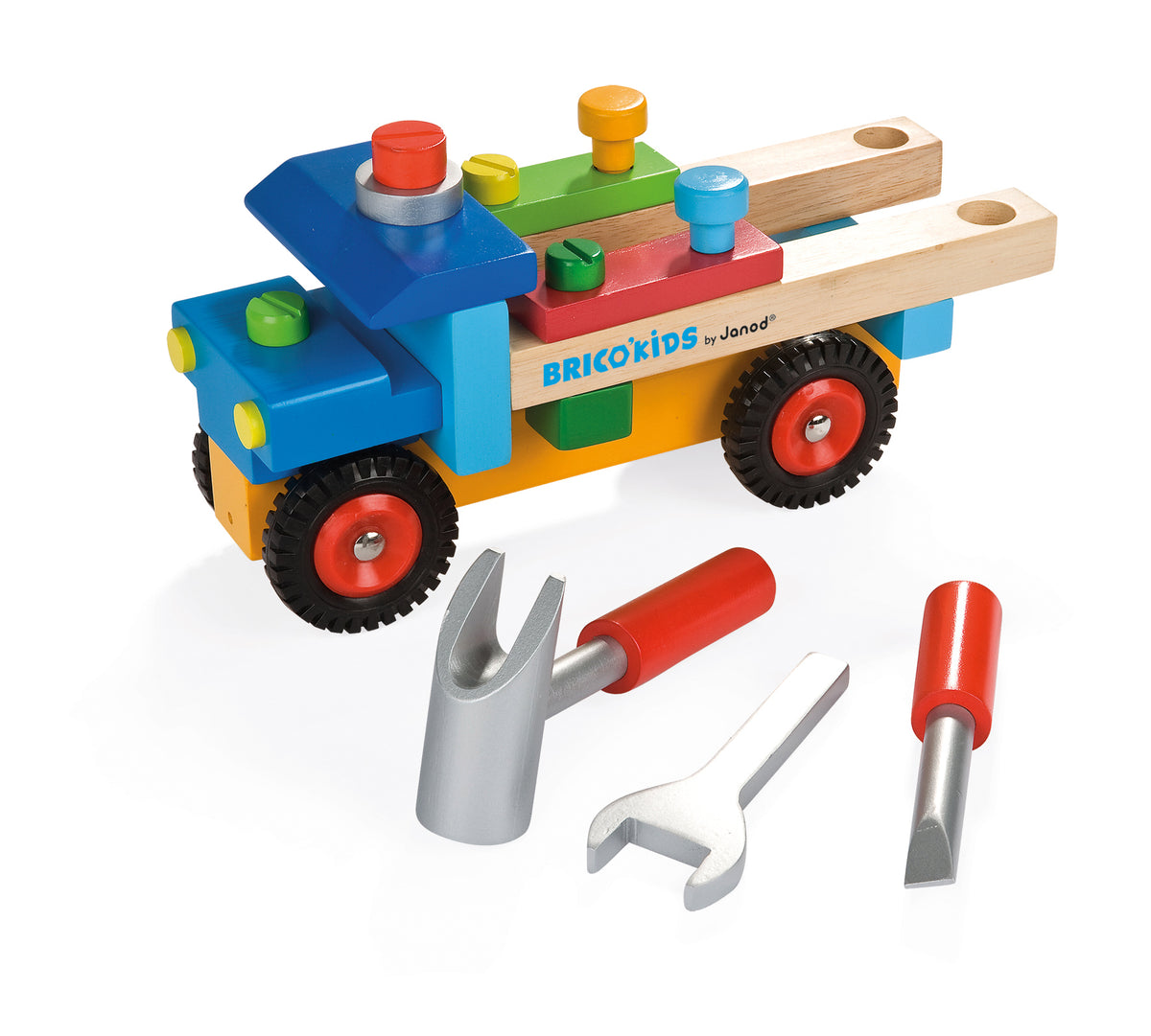 Truck AUTO folding wooden large JANOD FOR GIFT FOR BOY Color multicolor