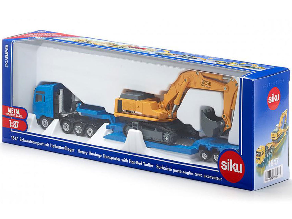 Truck tow truck with excavator Siku S1847