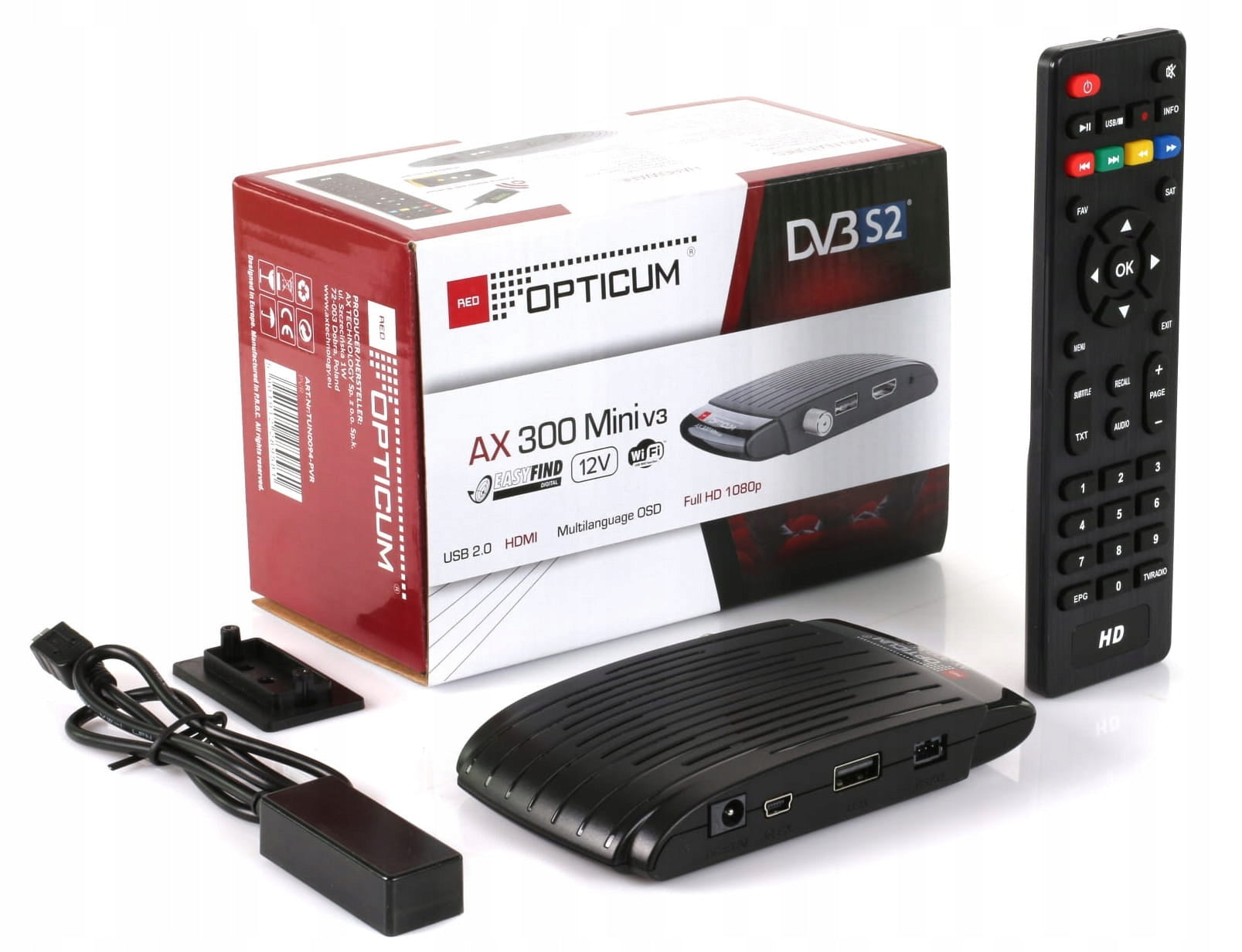 Tuner SAT OPTICUM HD AX-300 Plus Decoder FTA HD