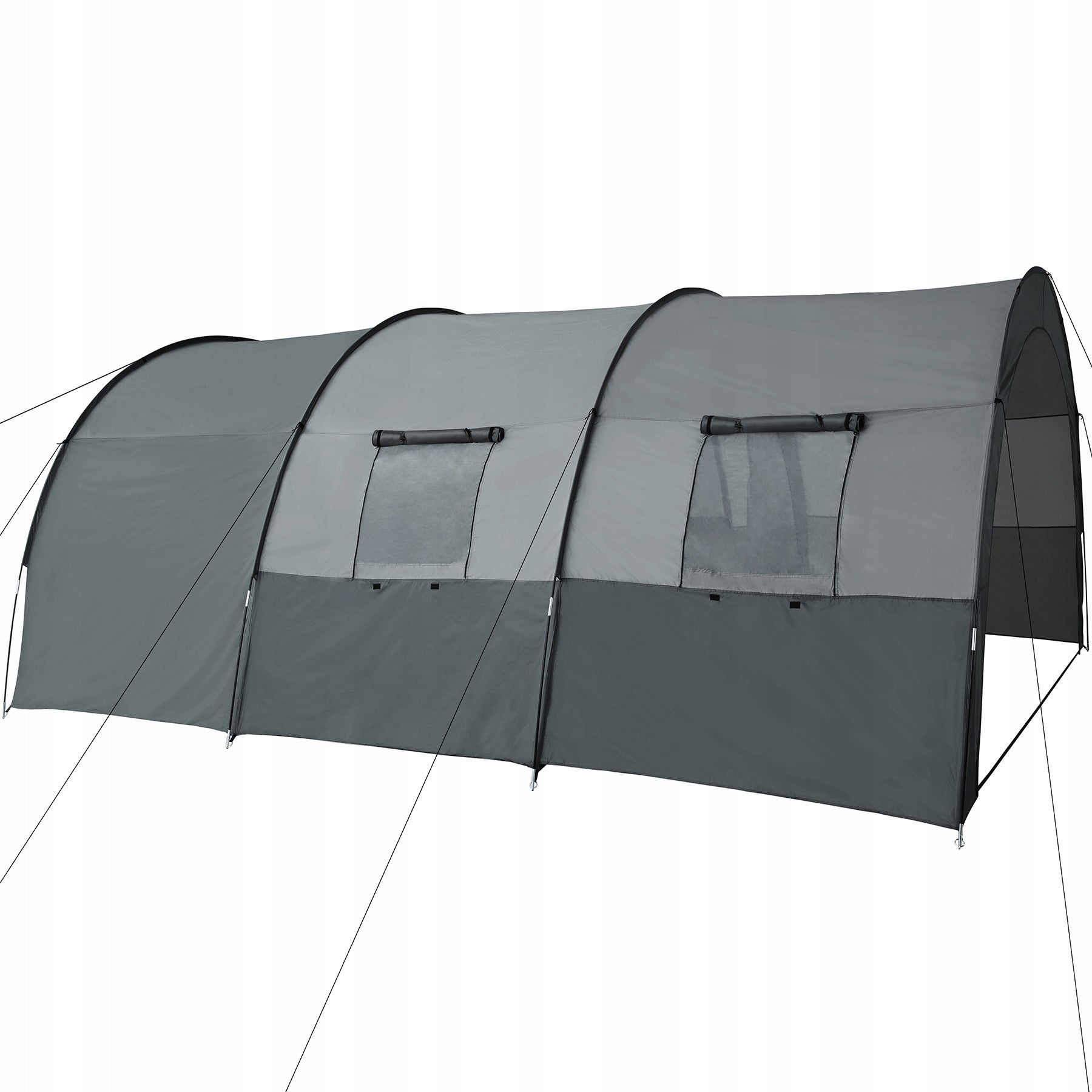 Tunnel tent TecTake Roskilde 6-person grey 3 m 404825 Brand TecTake