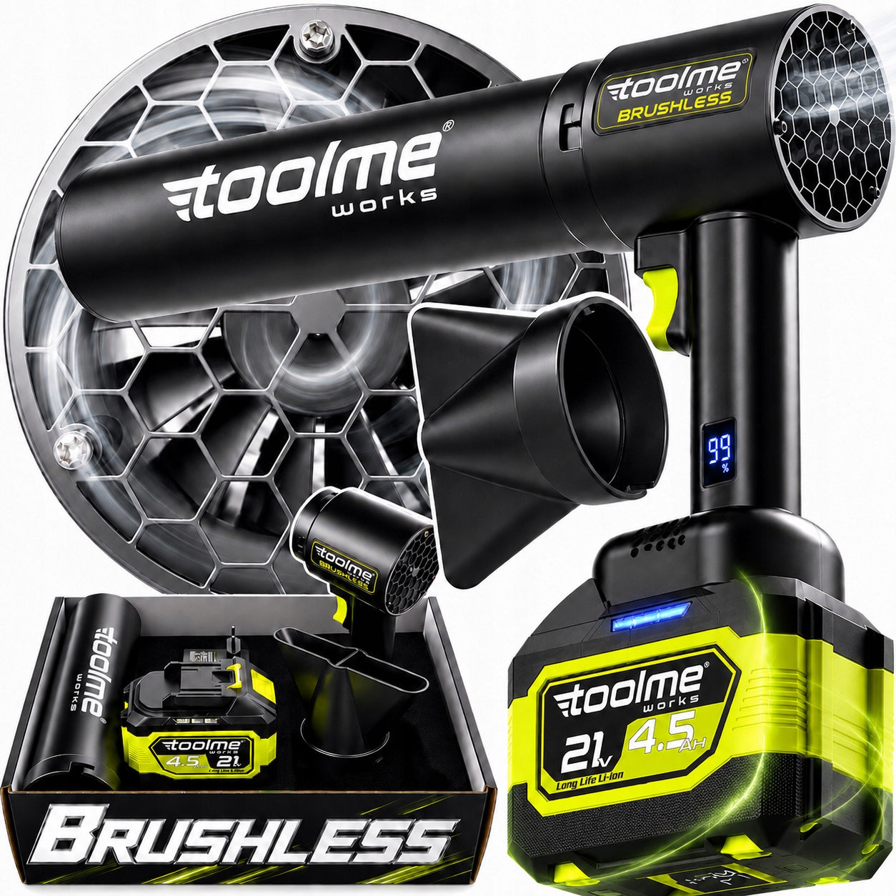 Turbo CORDLESS BLOWER for cleaning thuja leaves ELECTRIC TM110