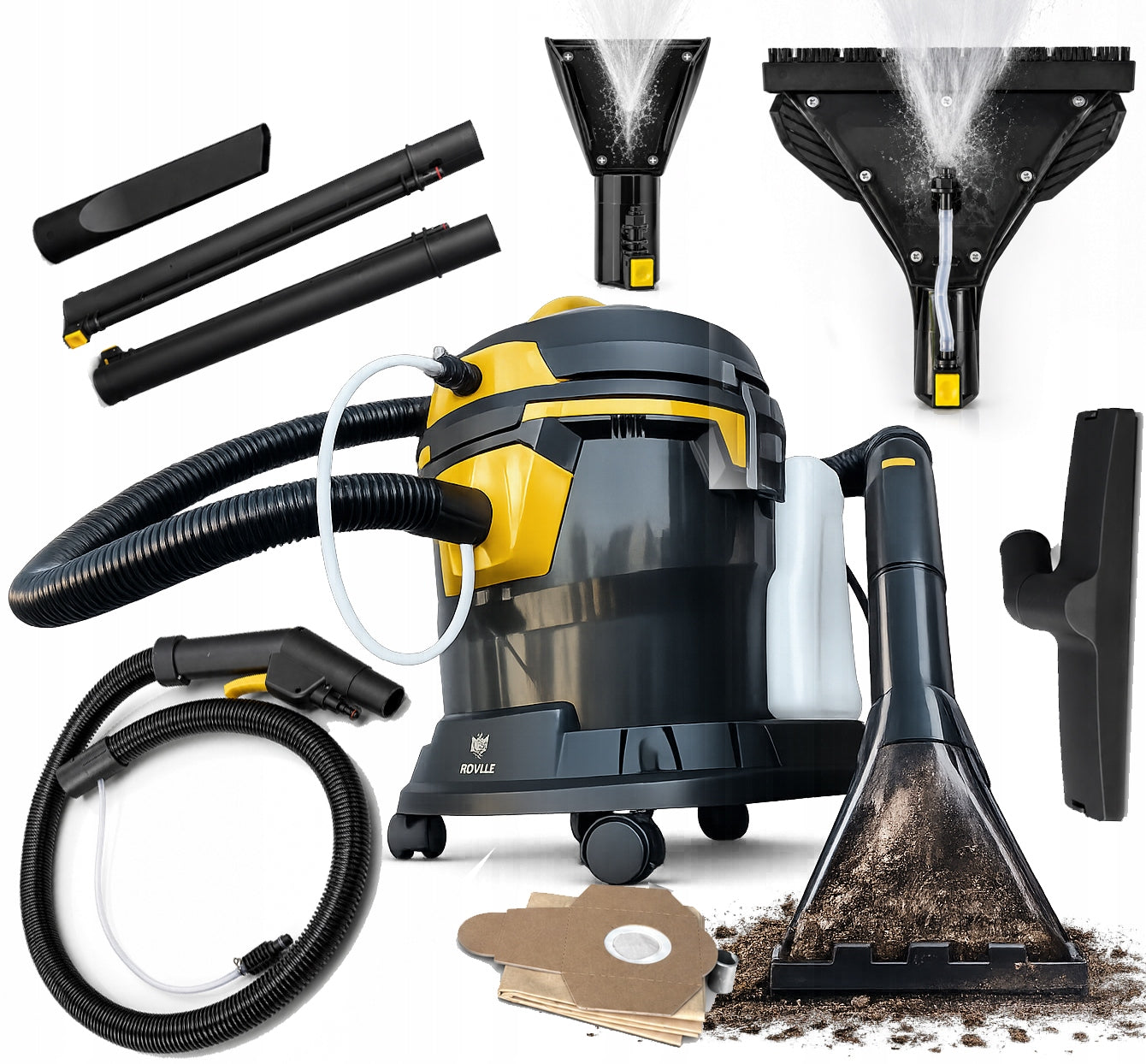Turbo Pressure Washing Vacuum Cleaner Royale 5000 for Carpet Upholstery Dry m