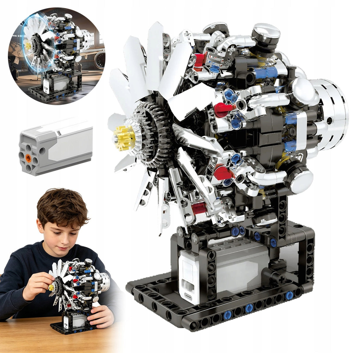 Turbofan Aircraft Engine Model Kit, Engine Model for Construction