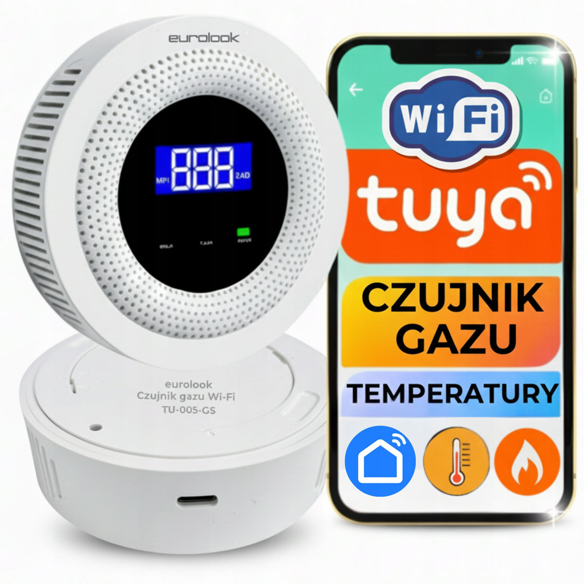 Tuya Smart WiFi Methane Natural Gas Leak Sensor DETECTOR Packaging status original