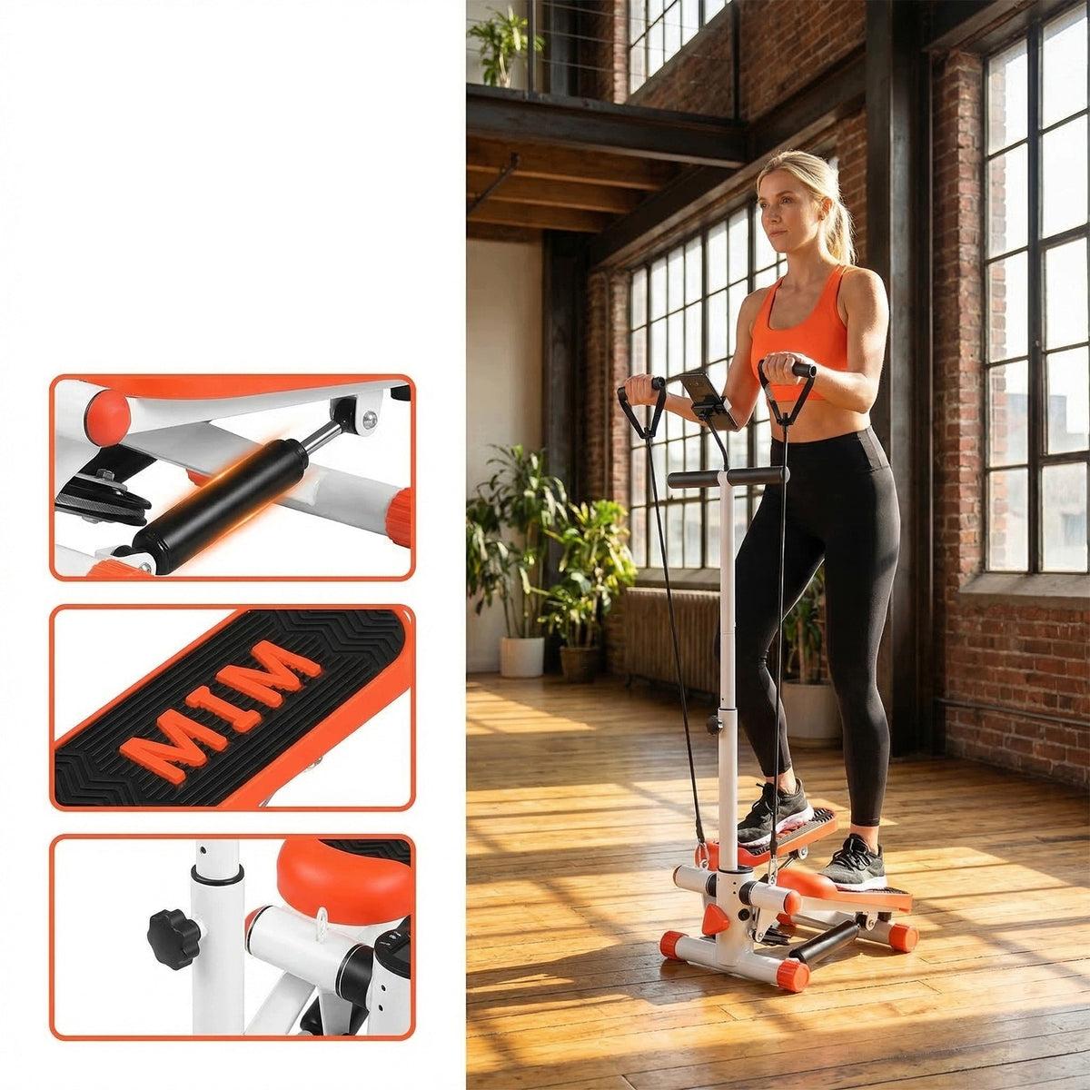 Twist Stepper with Column, Resistance Links, Home Fitness Training Brand no brand