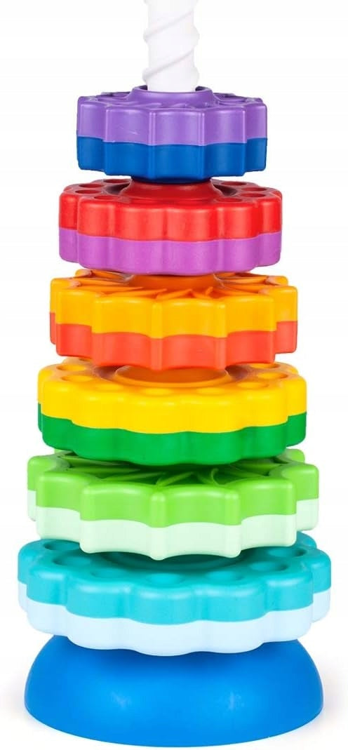 Twisted Rainbow Stacking Tower FANCY BABY Spiral Pyramid for Kids Manufacturer code 378