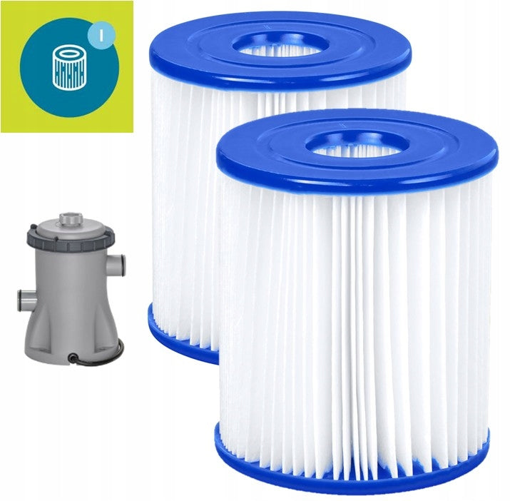 Two Filter Cartridges pump set 58381 I Bestway original 9cm