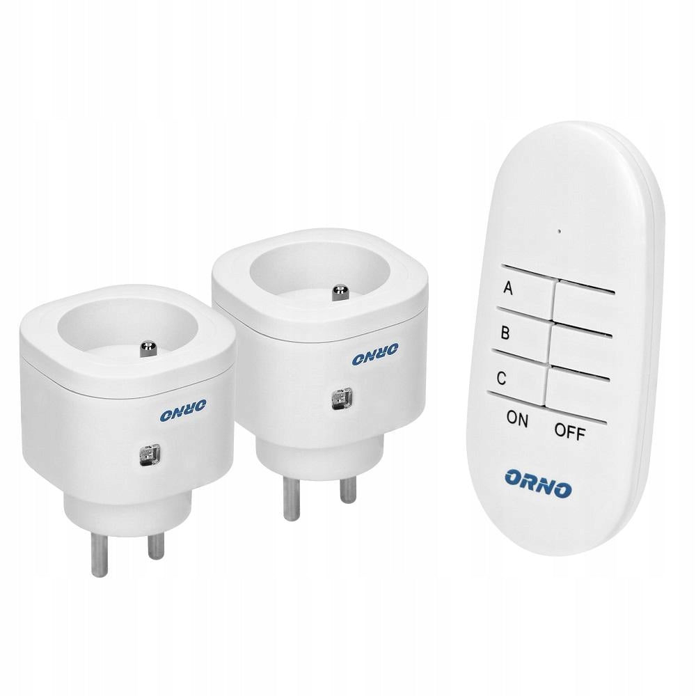 Two mini sockets controlled by remote control OR-GB-439