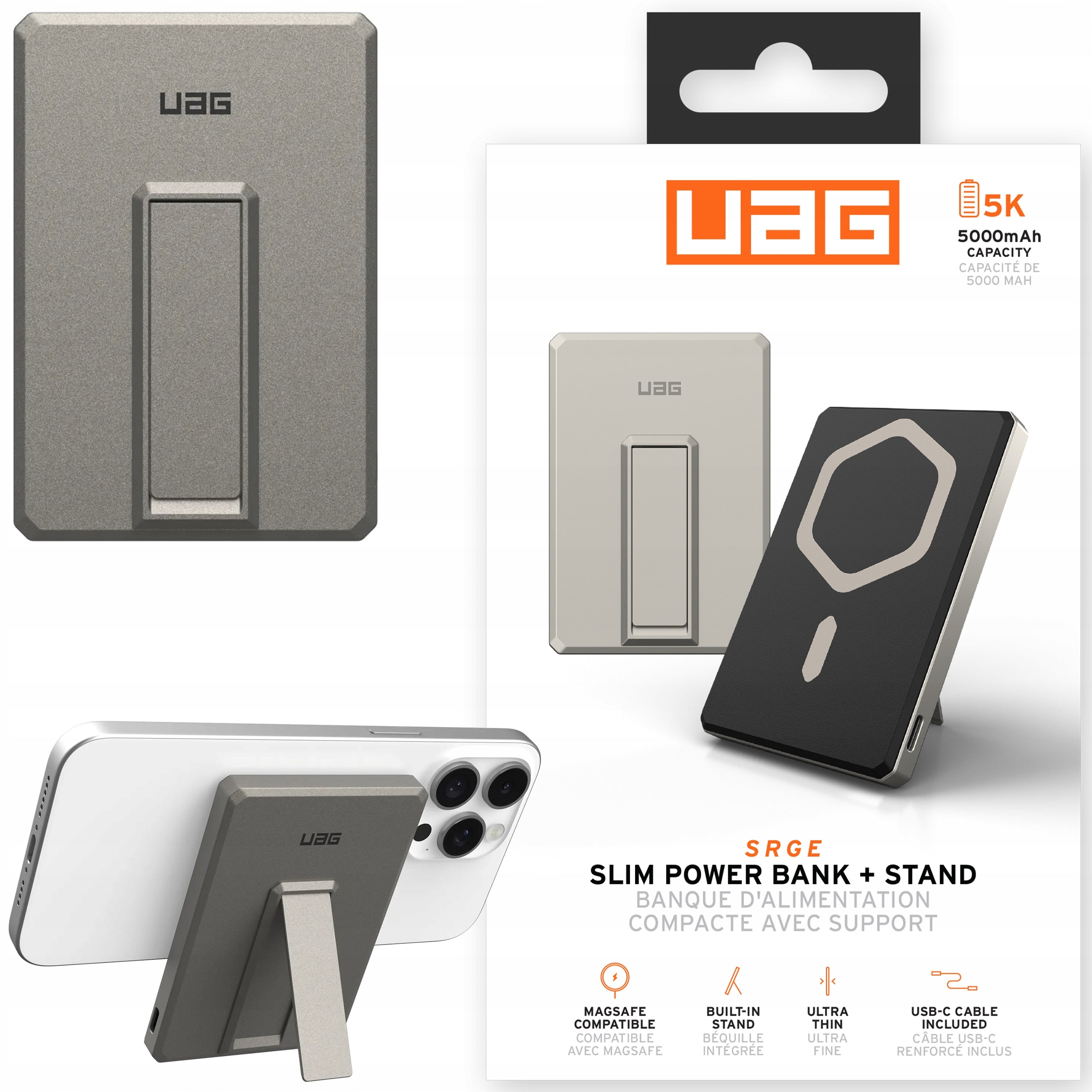 UAG SRGE Ultra Slim 5K - Powerbank 5000mAh 10W with MagSafe for iPhone