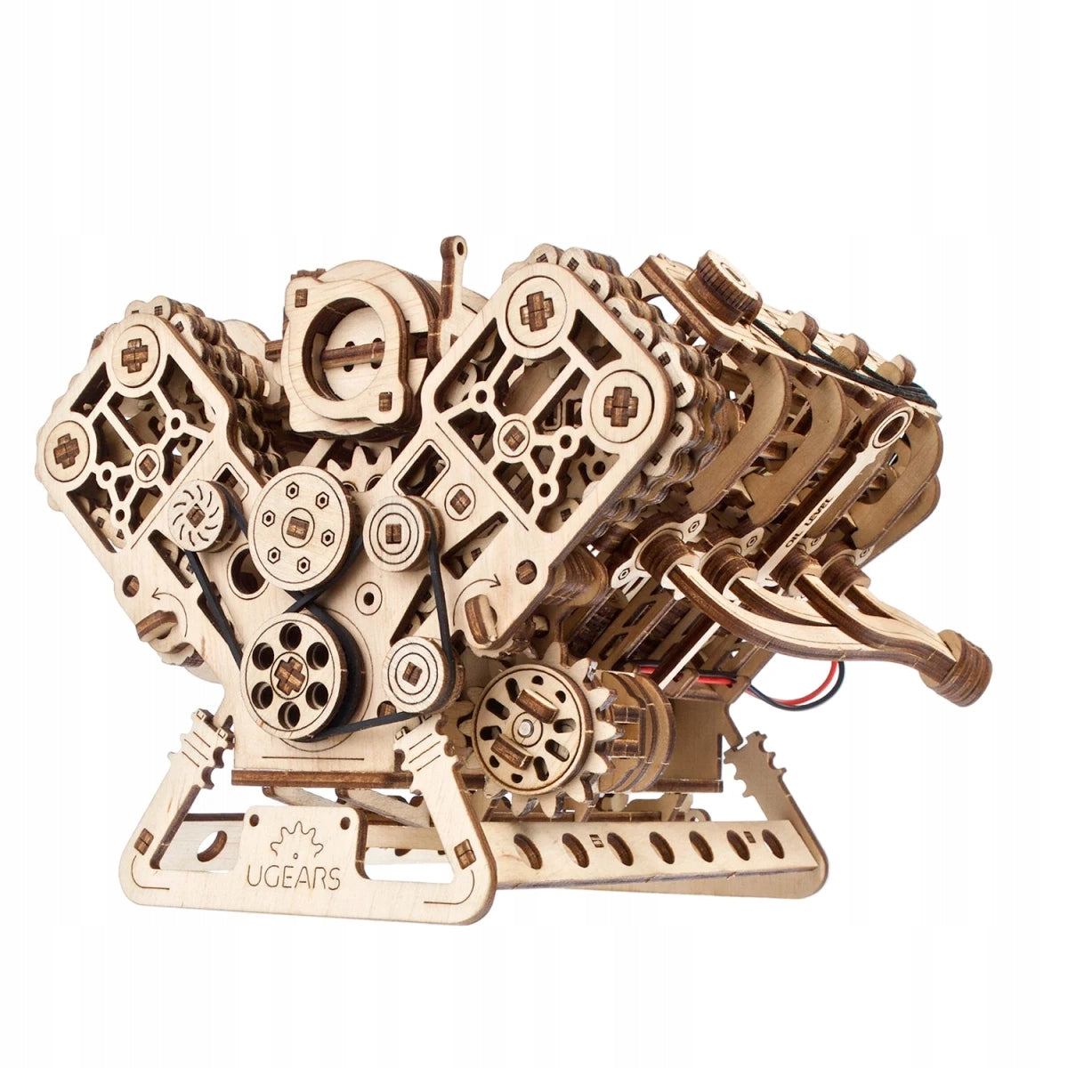 UGEARS 70264 PUZZLE WOODEN MECHANICAL MODEL 3D INTERNAL COMBUSTION ENGINE V8 Packaging status original