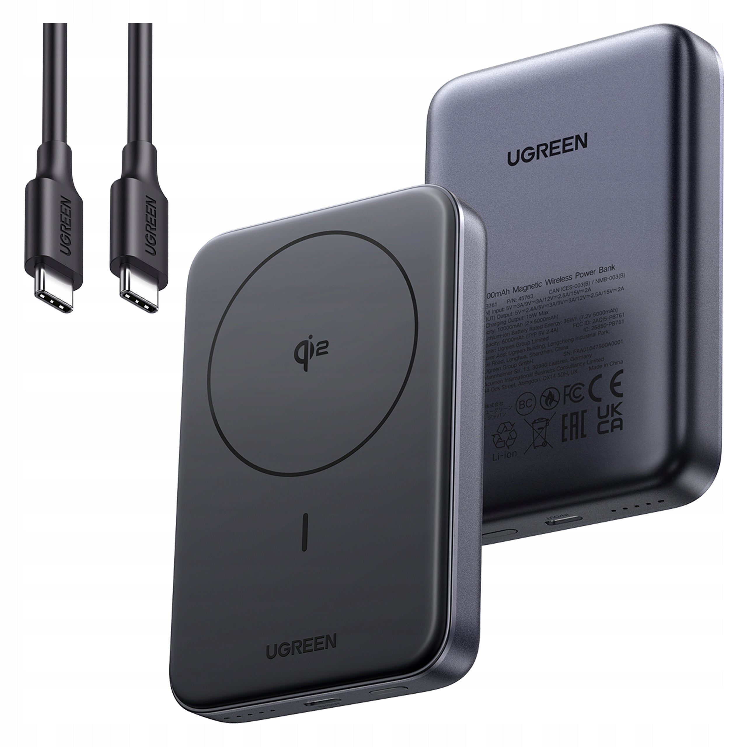UGREEN Nexode Powerbank Magnetic 10000mAh MagSafe 30W + USB-C Cable