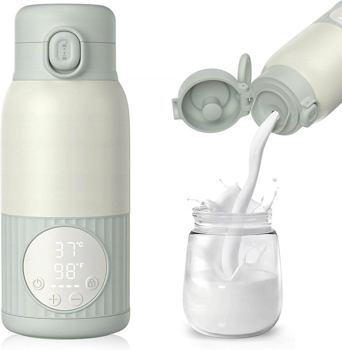 UKEXE BOTTLE FOR HEATING MILK WATER MEALS FOR CHILDREN 380ML+ CLEANER