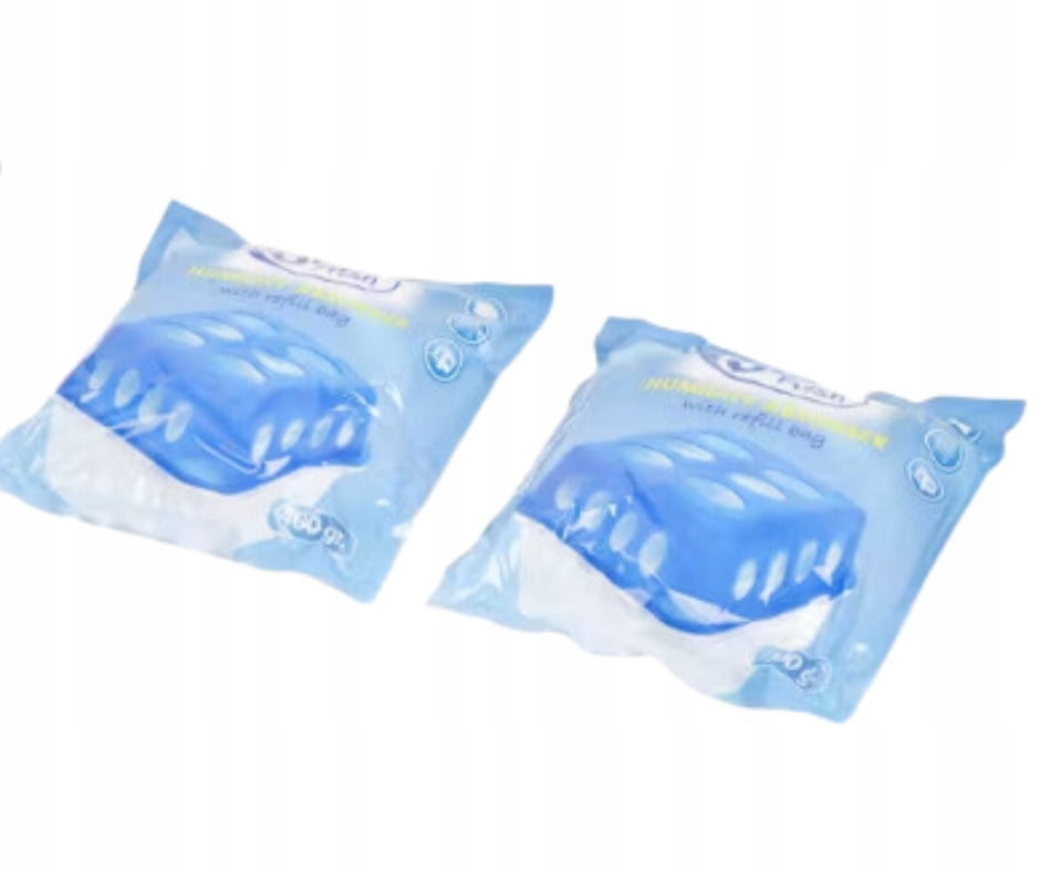ULTRA FRESH MOISTURE ABSORBER TWO STOCKS 400g FOR ROOMS AND CARS Batteries included no