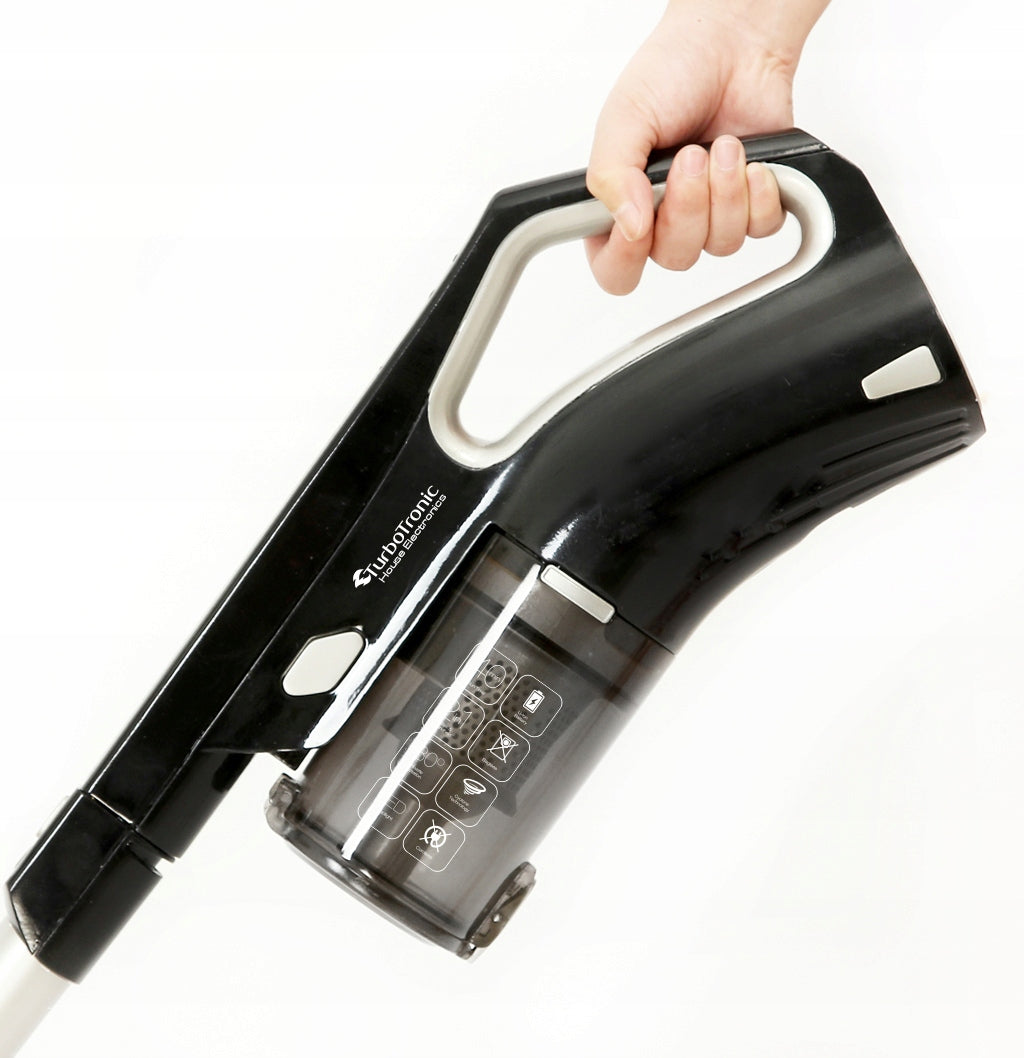 ULTRA LIGHT UPRIGHT HANDHELD CORDLESS VACUUM CLEANER 180W LED Dominant color black