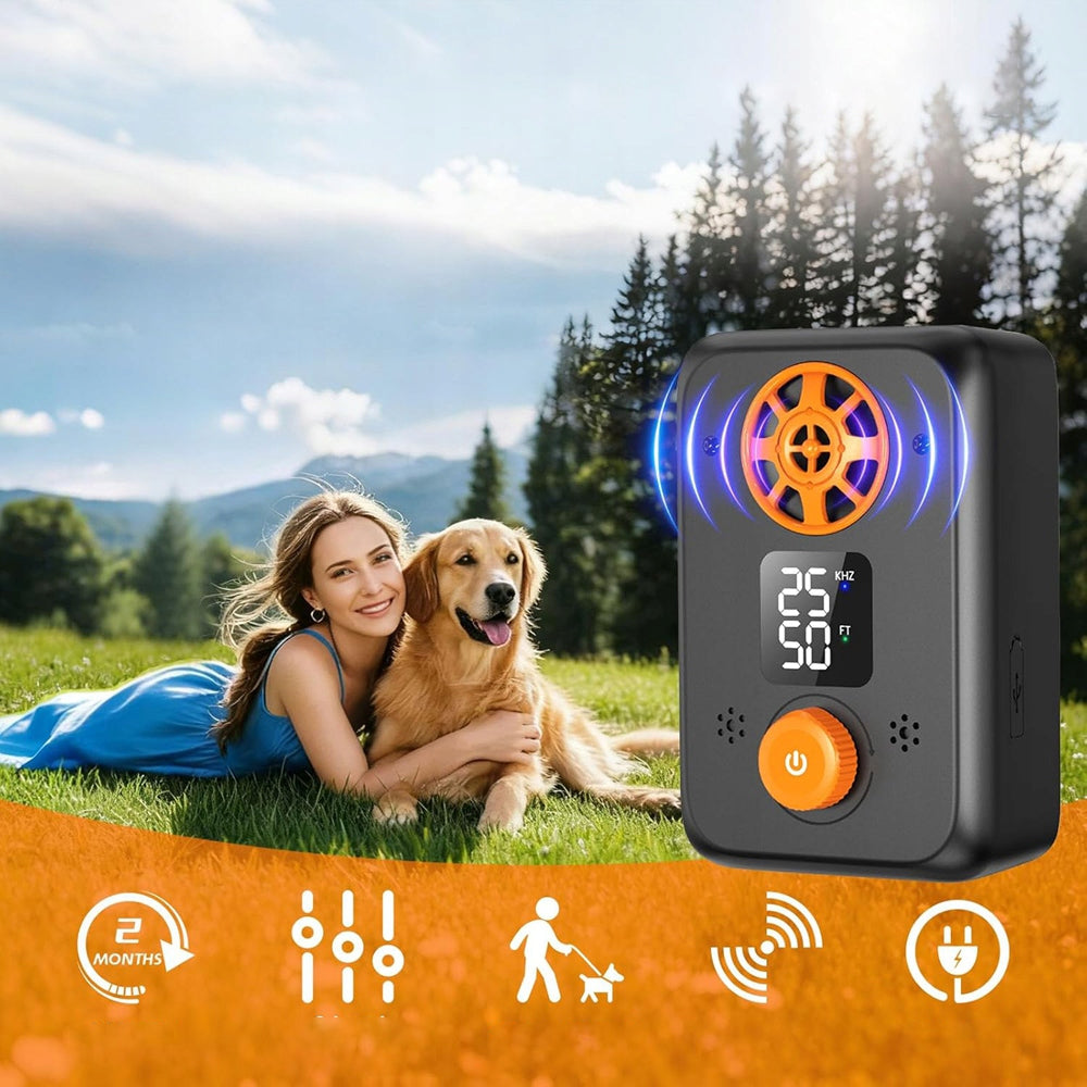 ULTRASONIC BARKING DEVICE 1200MAH USB C LED CHARGING Kind repellent