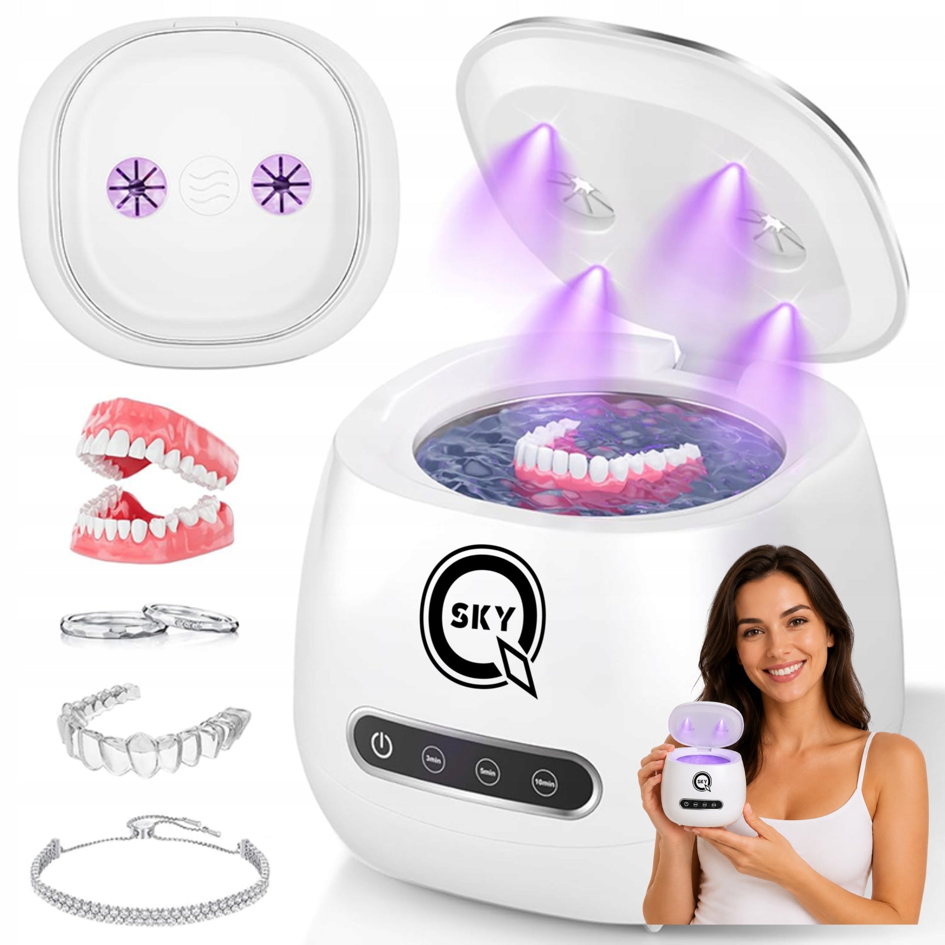 ULTRASONIC CLEANER UV W200 FOR JEWELRY CUTTERS RETAINERS TOOTHBRUSHES Brand no brand
