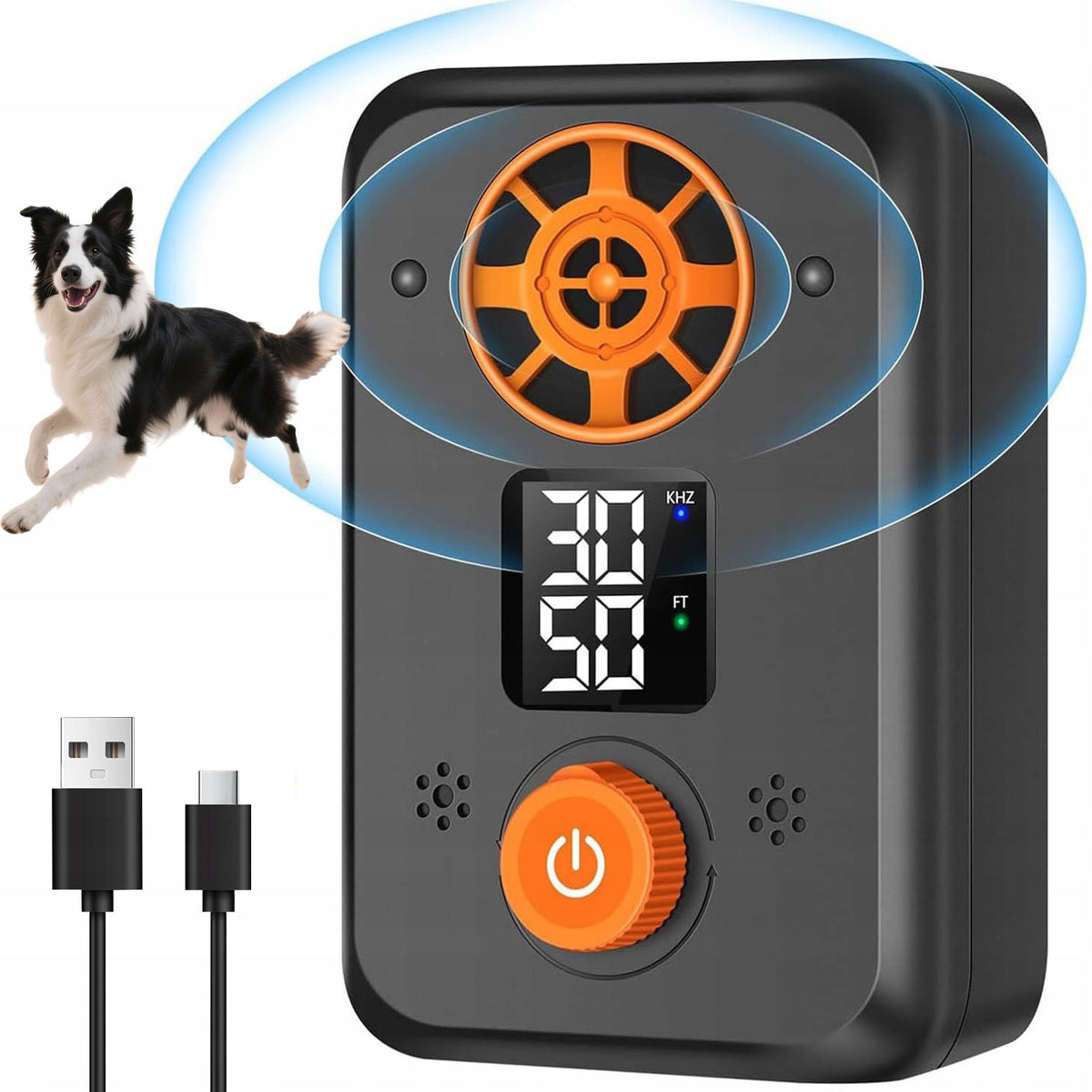 ULTRASONIC DOG BARKING REPELLENT PORTABLE SMALL LED TRAINER