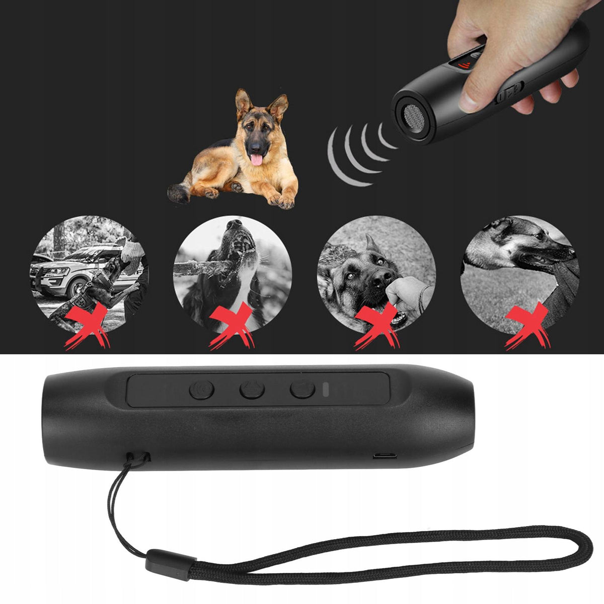 ULTRASONIC DOG BARKING STOP LED DOG TRAINING DEVICE Manufacturer code 2110220065711