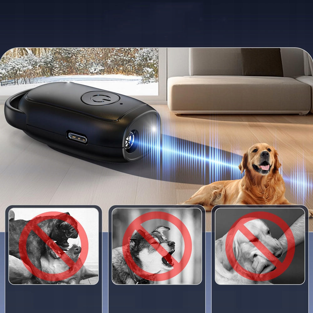 ULTRASOUND FOR DOGS, ULTRASONIC DOG REPELLENT WITH LED LIGHT Manufacturer code Urządzenie zapobiegające szczekaniu