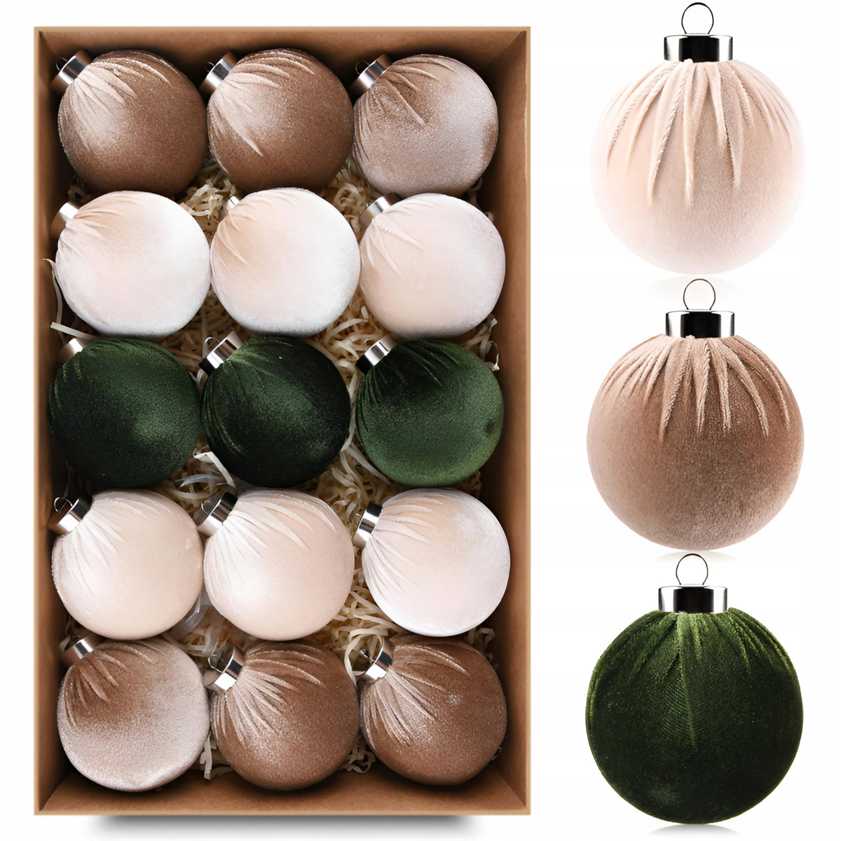 UNBREAKABLE CHRISTMAS TREE BAUBLES SET OF 15 CHRISTMAS ORNAMENTS 8 cm FOR CHRISTMAS TREE