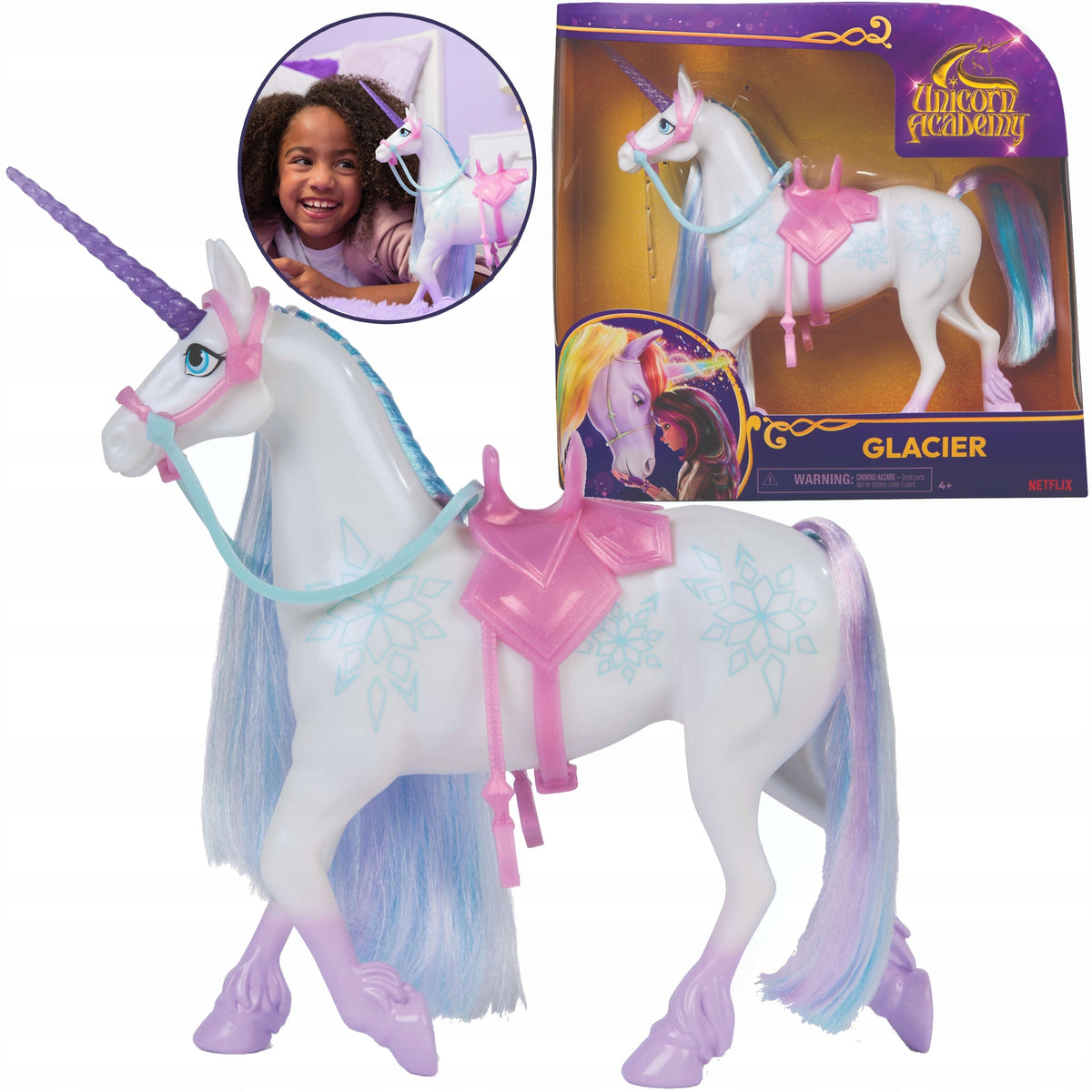 UNICORN ACADEMY LARGE UNICORN FIGURINE GLACIER 27 CM UNICORN ACADEMY