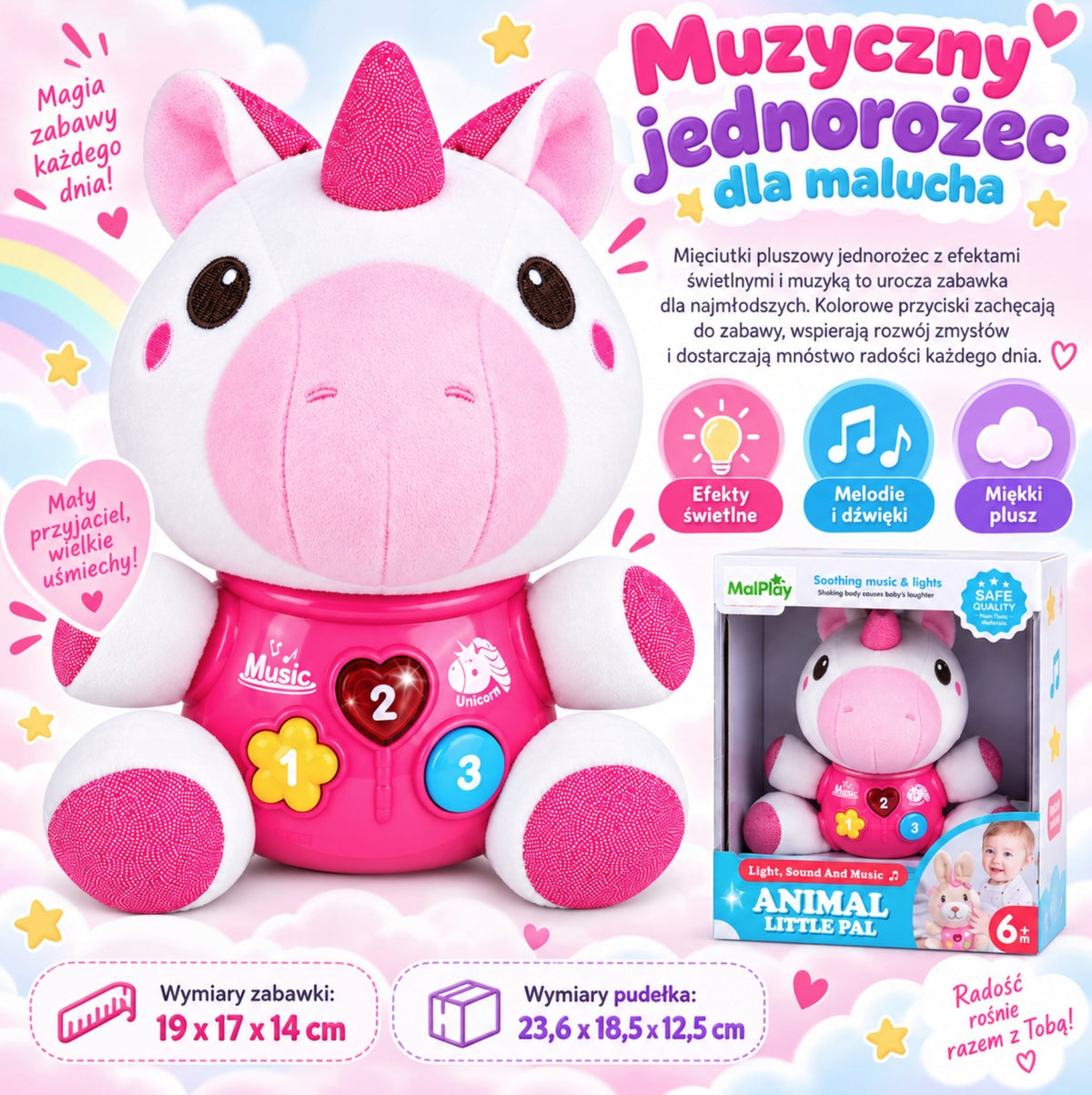 UNICORN PLUSH TOY INTERACTIVE TOY FOR GIRLS PLUSH UNICORN Packaging status original