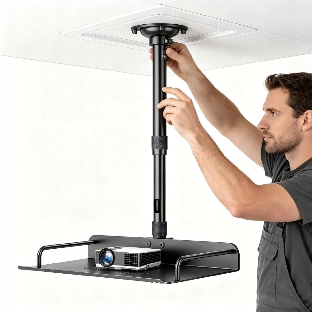 UNIVERSAL CEILING PROJECTOR MOUNT LOAD 14KG ADJUSTMENT 34-56CM