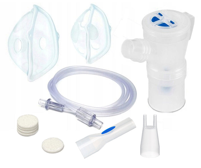 UNIVERSAL SET NEBULIZER MEDEL FAMILY PLUS PROFESSIONAL 2 MASKS HOSE