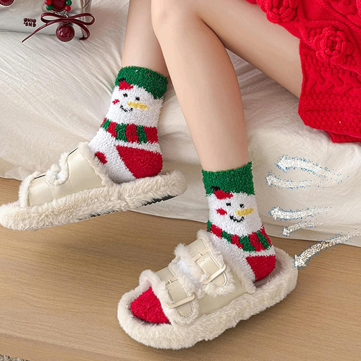 UNIVERSAL SOCKS 5 PAIRS FLUFFY SOFT WARM MULTICOLOR PLUSH Brand no brand