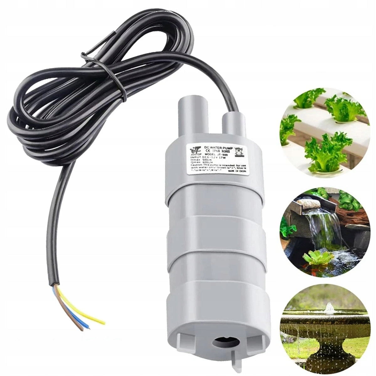 UNIVERSAL WATER pump SMALL ENERGY EFFICIENT IMMERSION 600l/h