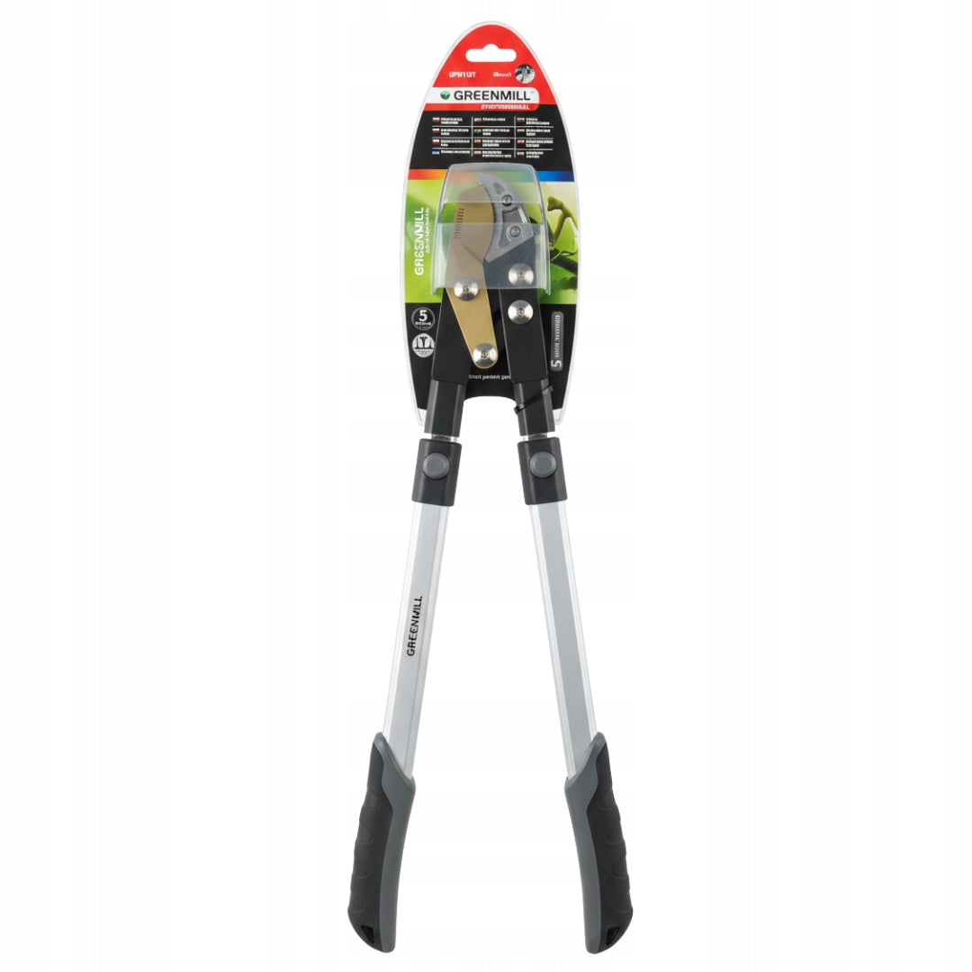 UP0110 TELESCOPIC SHEARS WITH TRANSMISSION AND EXTENDABLE ALUMINIM PRUNING SHEAR BOUGH