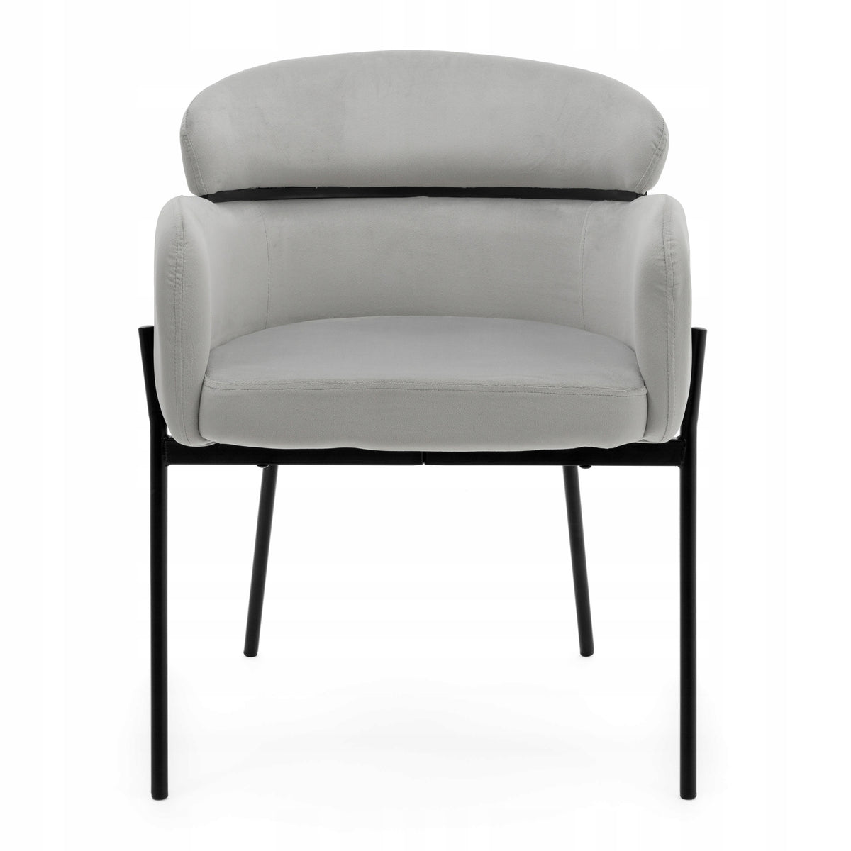 UPHOLSTERED CHAIR FOR DINING ROOM VELOUR LIGHT GRAY BOLZANO Manufacturer code KRZESŁO BOLZANO JASNOSZARE