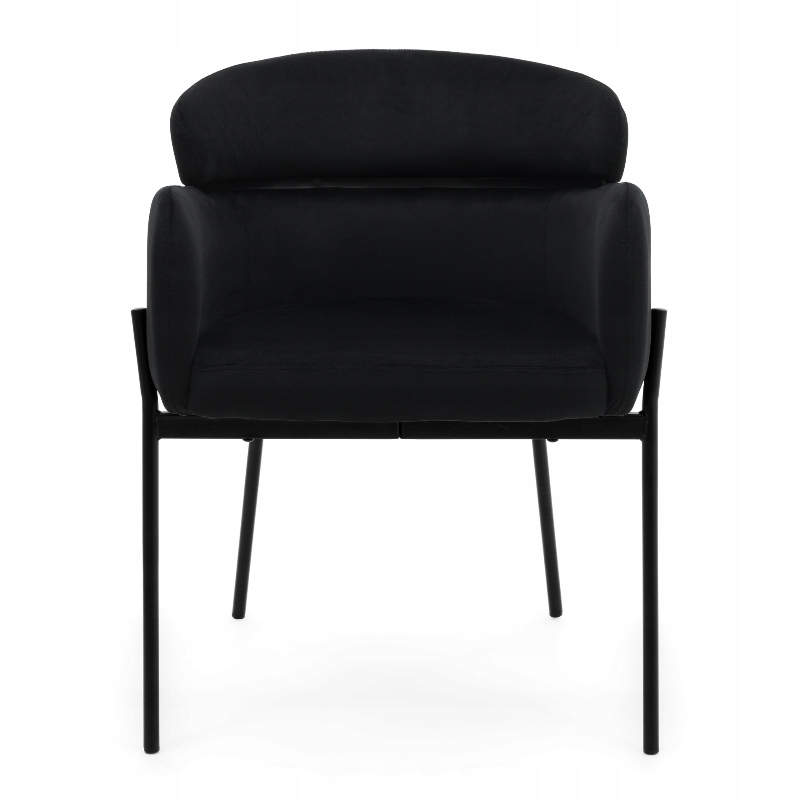 UPHOLSTERED CHAIR FOR LIVING ROOM DINING ROOM VELOUR BLACK BOLZANO Manufacturer code KRZESŁO BOLZANO CZARNE
