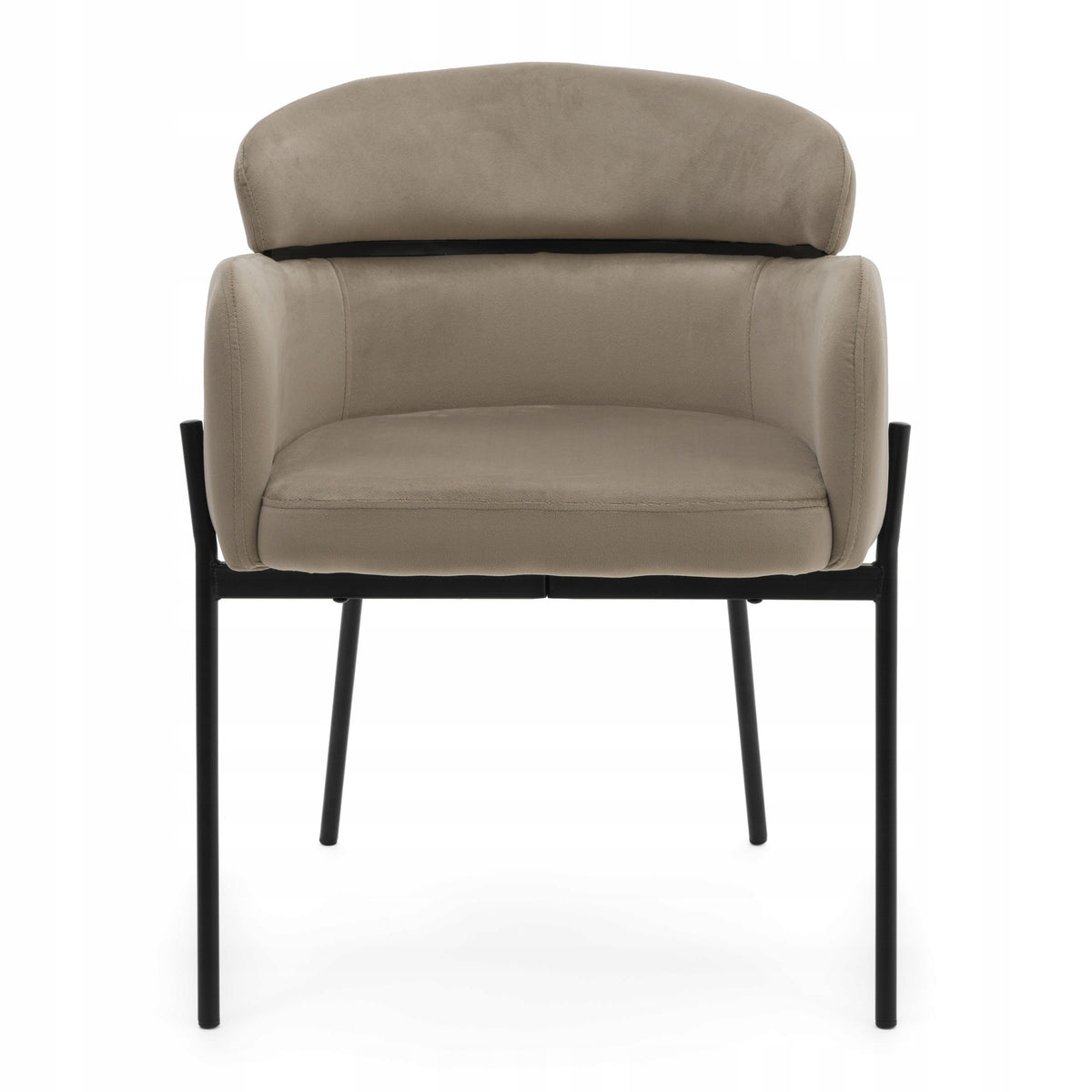 UPHOLSTERED CHAIR FOR LIVING ROOM DINING ROOM VELOUR DARK BEIGE BOLZANO Manufacturer code KRZESŁO BOLZANO CIEMNOBEŻOWE