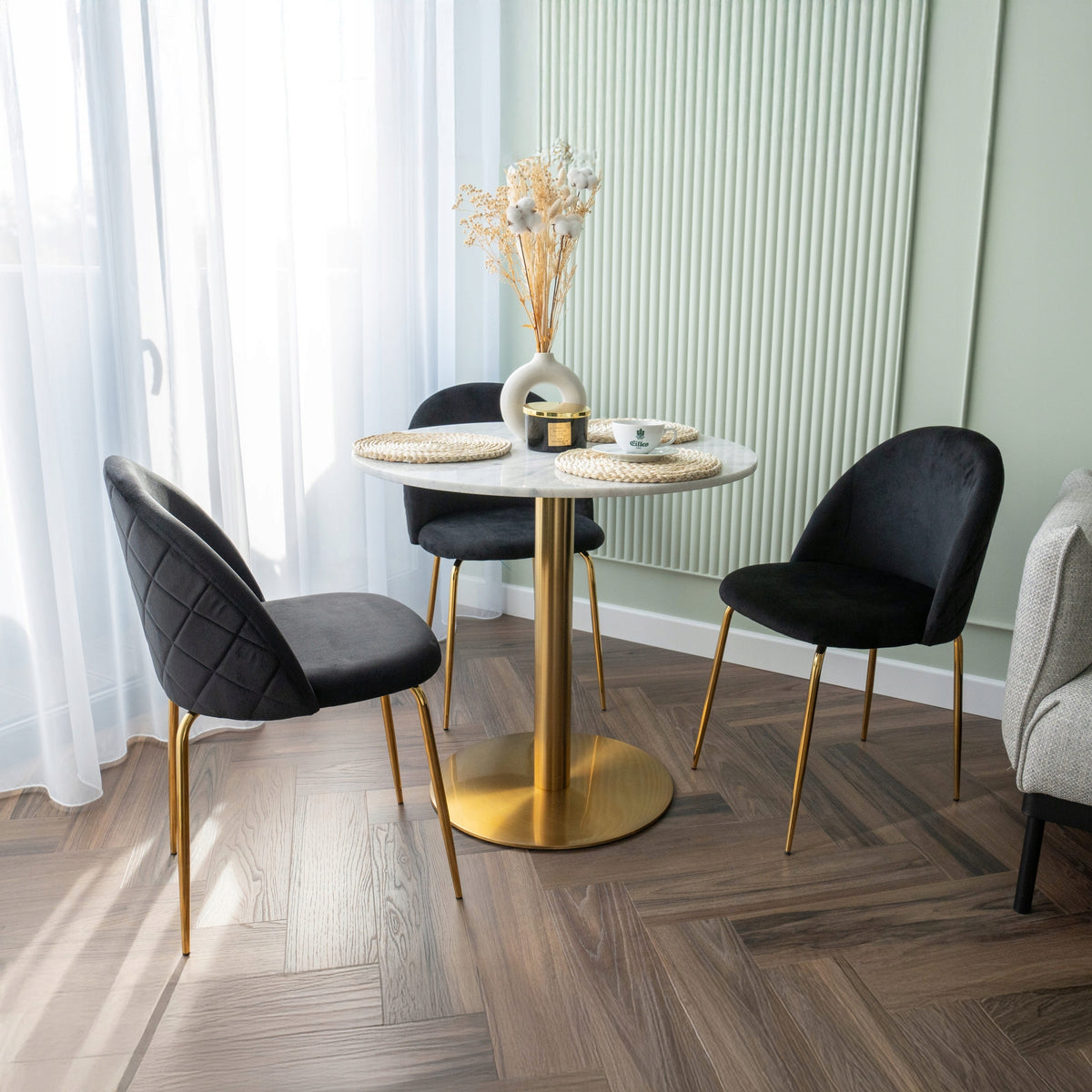 UPHOLSTERED CHAIR VELOUR MODERN LOFT VELVET GOLDEN LOFT LEGS Brand eHokery