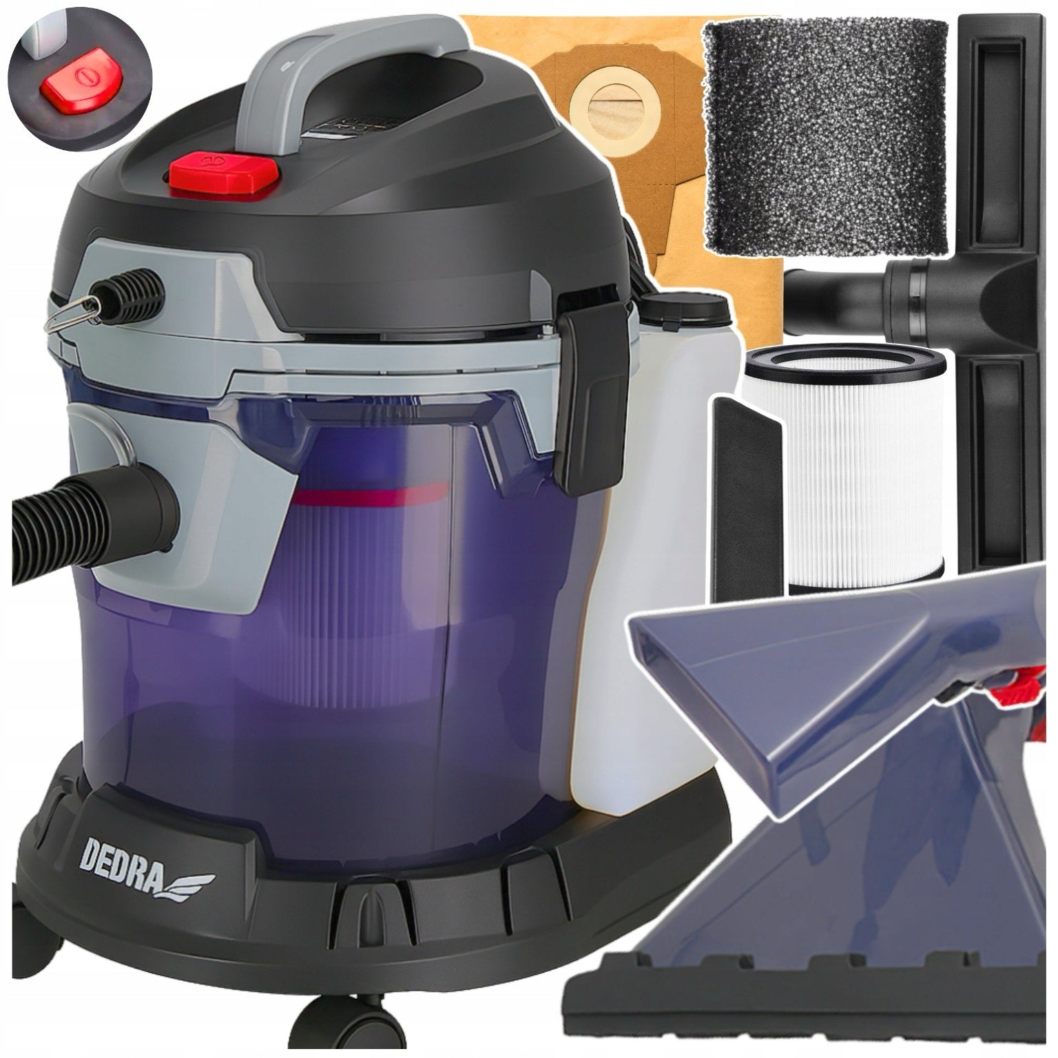 UPHOLSTERY AND CARPET WASHING VACUUM CLEANER CAR STRONG WET DRY 4IN1