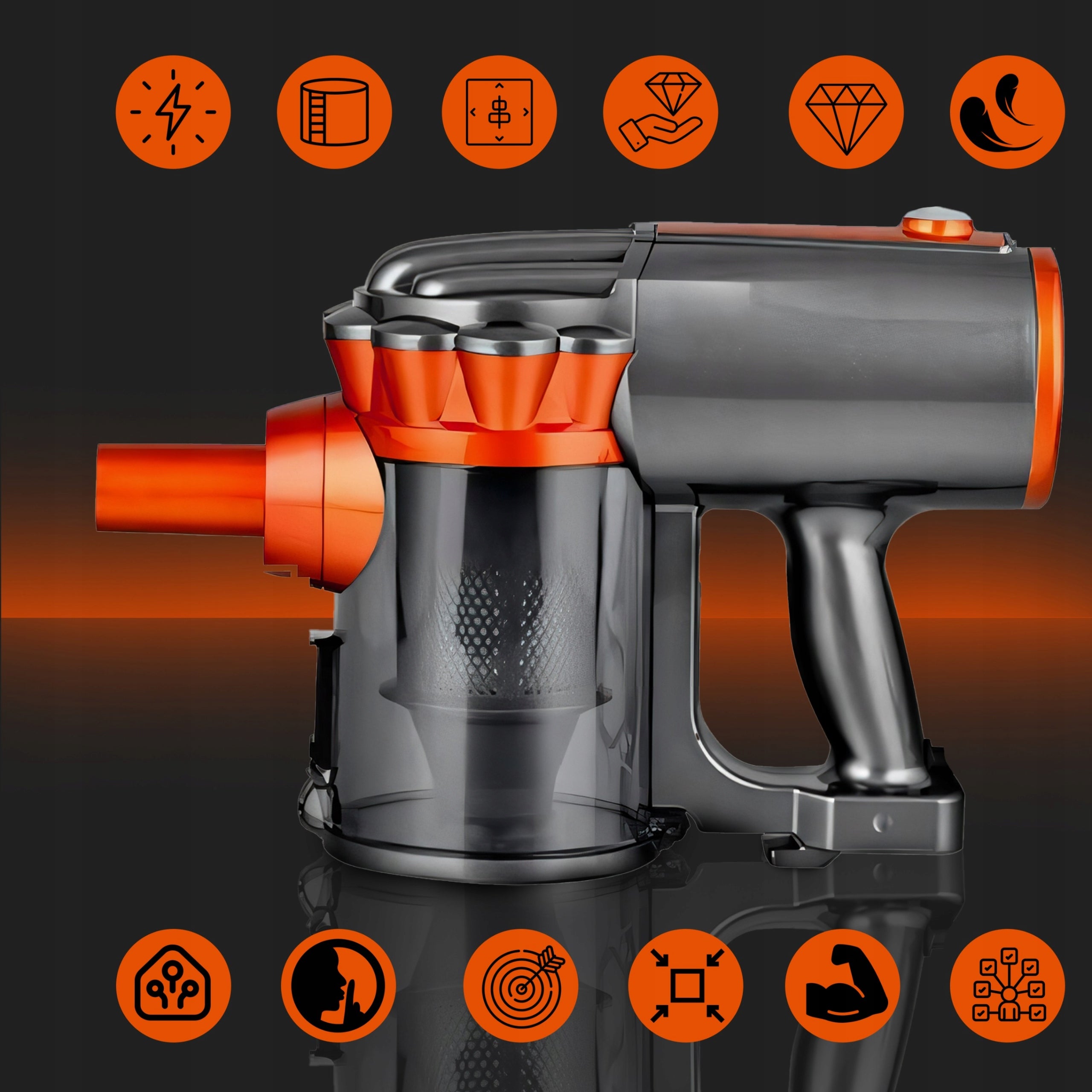 UPRIGHT HANDHELD CYCLONE VACUUM CLEANER BAGLESS STRONG 650W 5IN1 HANDY 5M Model OR1080-1