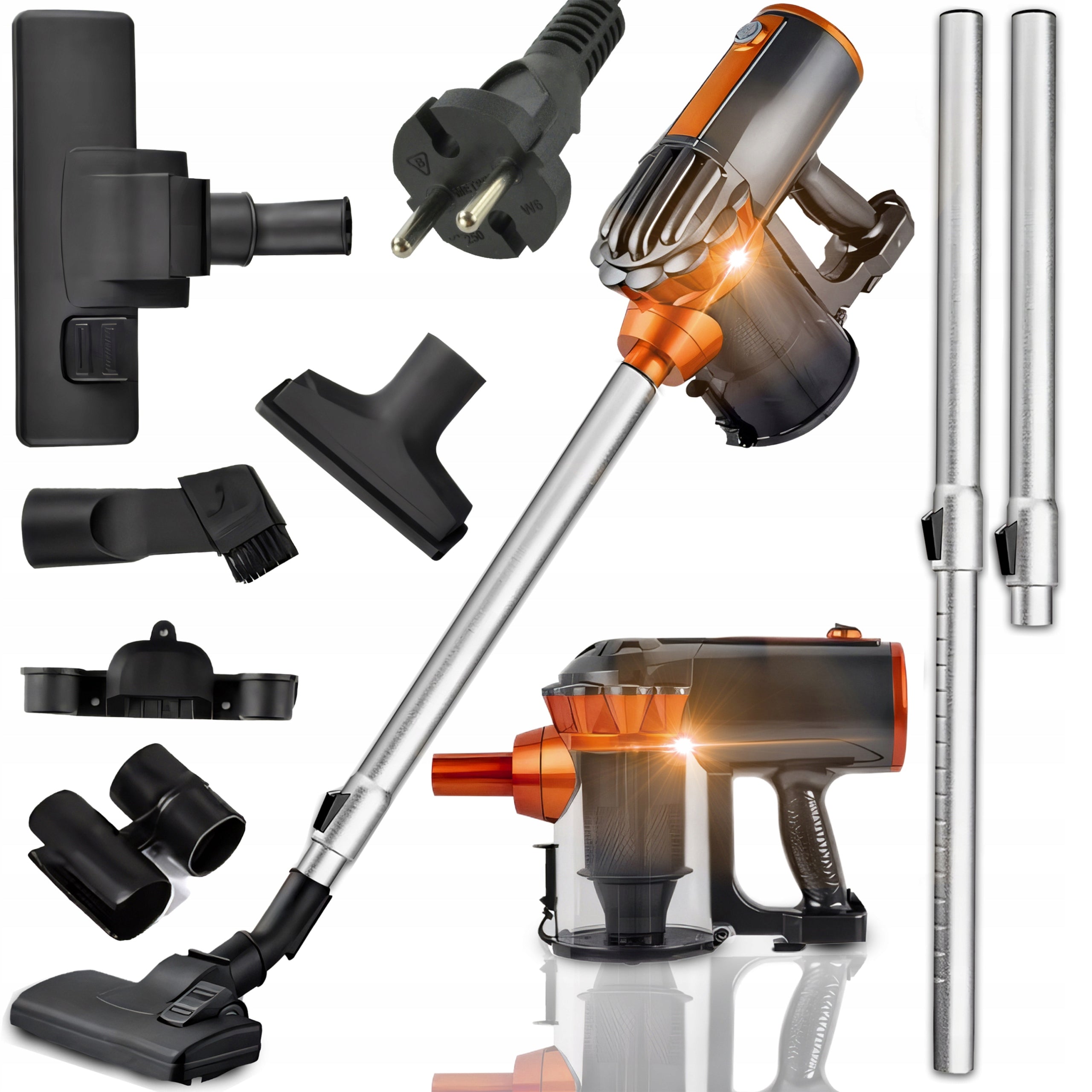 UPRIGHT HANDHELD CYCLONE VACUUM CLEANER BAGLESS STRONG 650W 5IN1 HANDY 5M