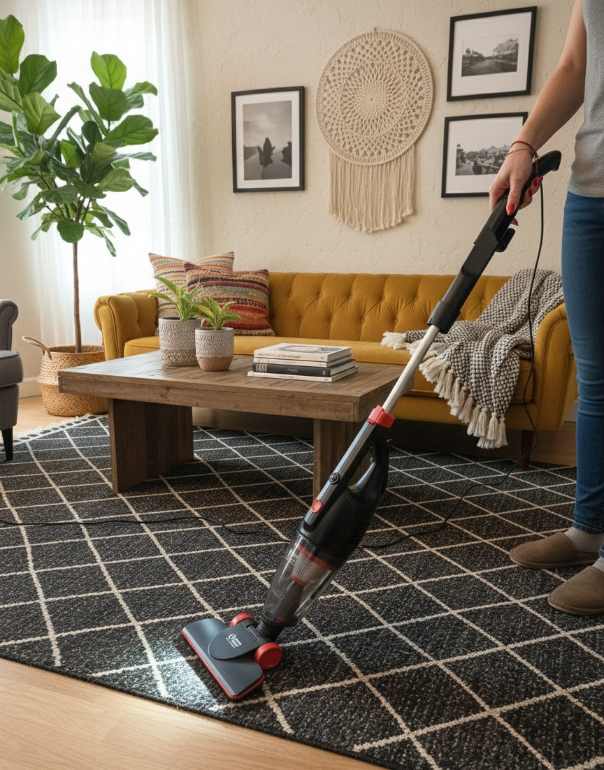 UPRIGHT VACUUM CLEANER BAGLESS LED + HEPA 900W CYCLONE HIGH POWER BLACK BASS Packaging status original