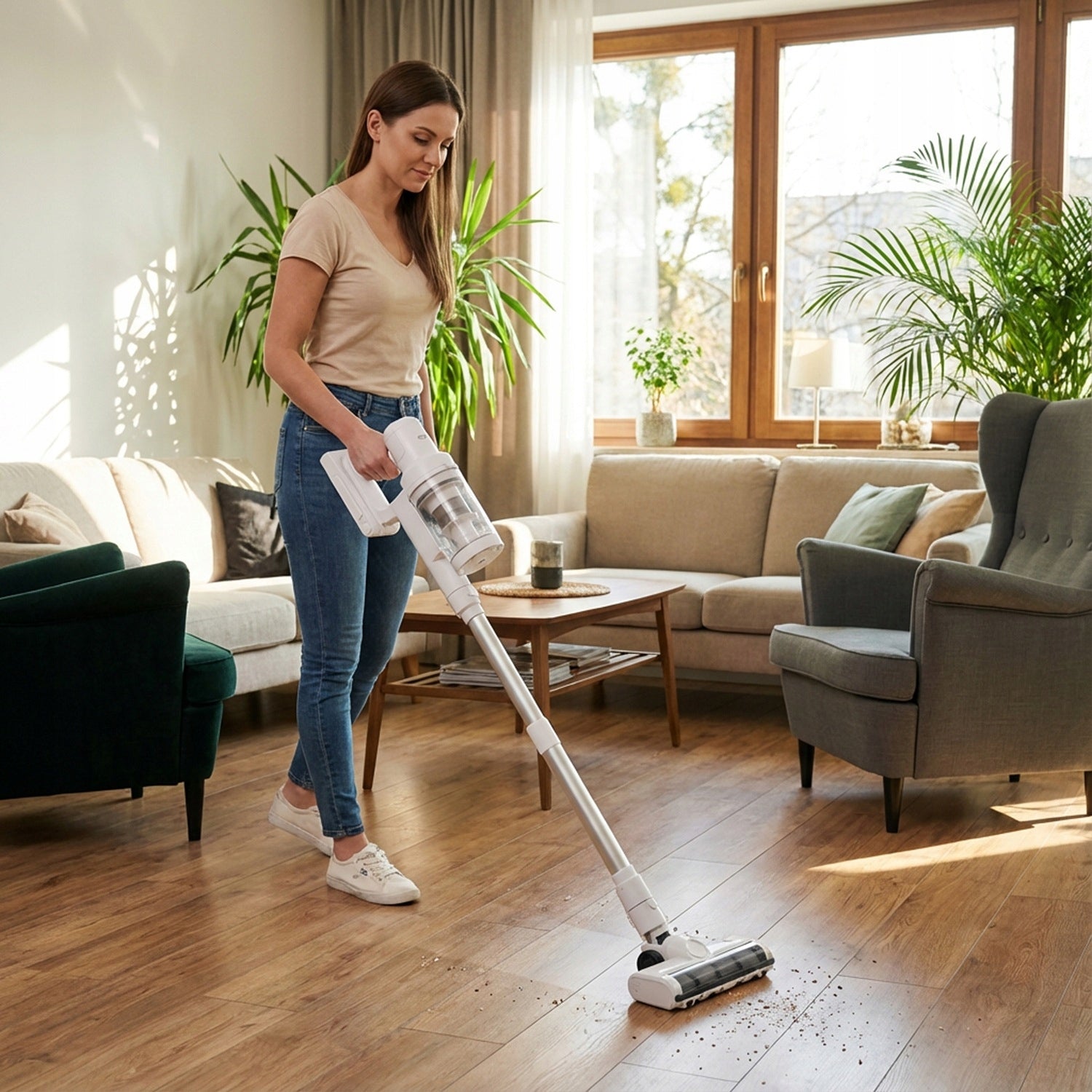 UPRIGHT VACUUM CLEANER CORDLESS HANDHELD BAGLESS CORDLESS LED STATION Brand Adler Europe