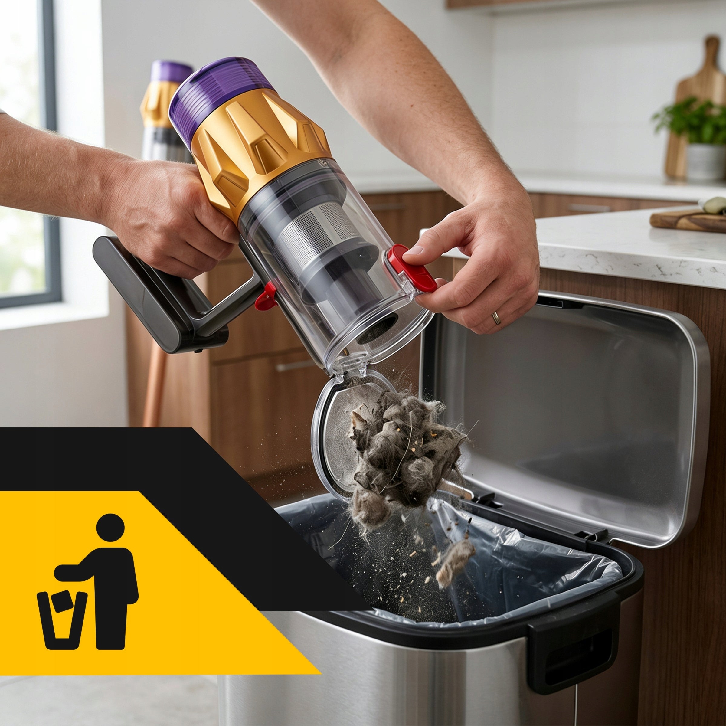 UPRIGHT VACUUM CLEANER CORDLESS HANDHELD POWERFUL 550W CORDLESS BAGLESS Dust container volume 1.5 l