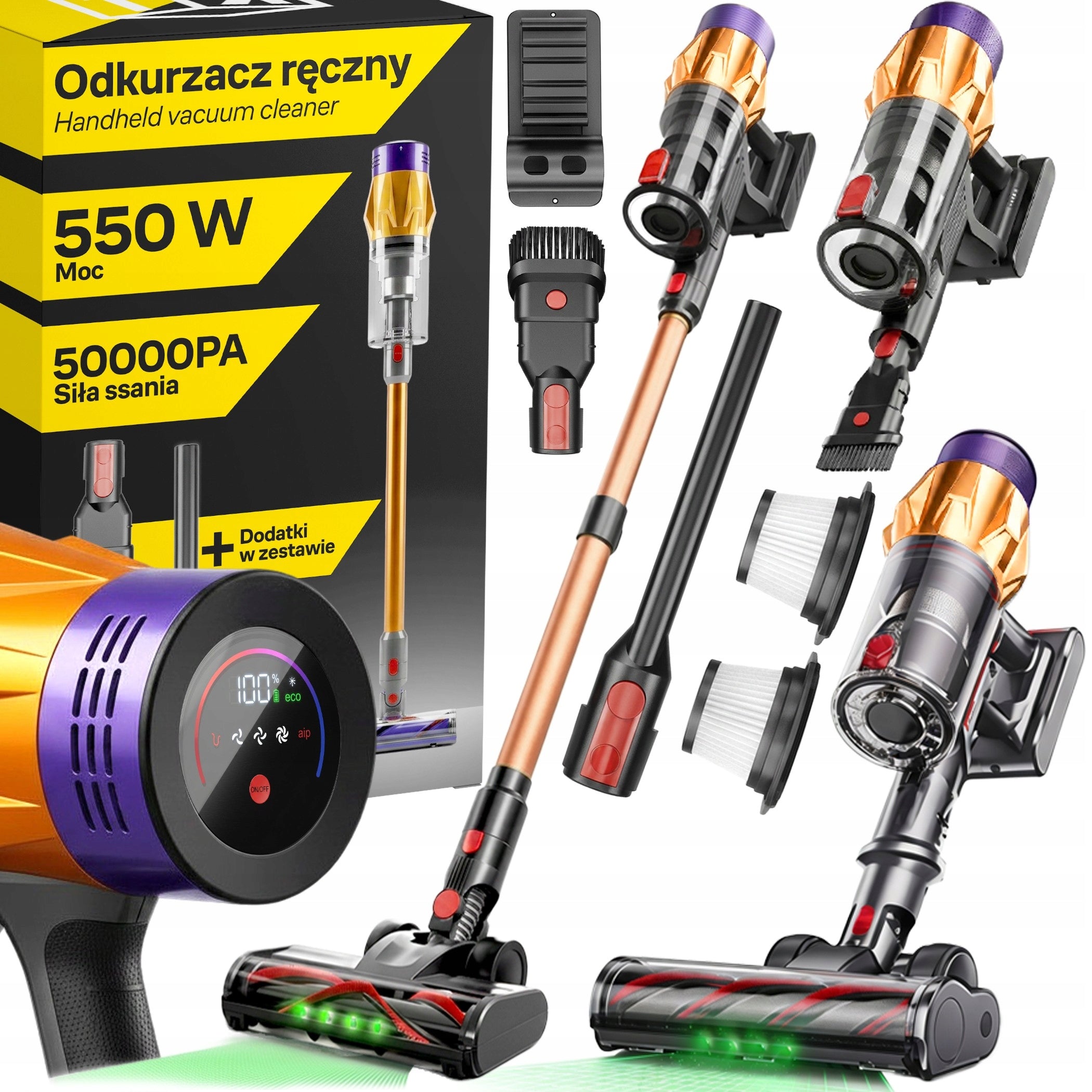 UPRIGHT VACUUM CLEANER CORDLESS HANDHELD POWERFUL 550W CORDLESS BAGLESS Packaging status original