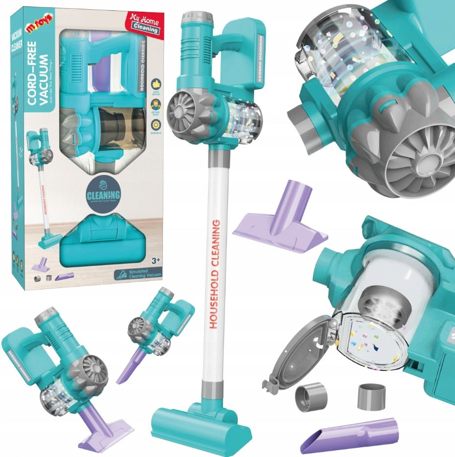 UPRIGHT VACUUM CLEANER FOR CHILDREN HANDHELD TOY WIRELESS SUCTION TIPS