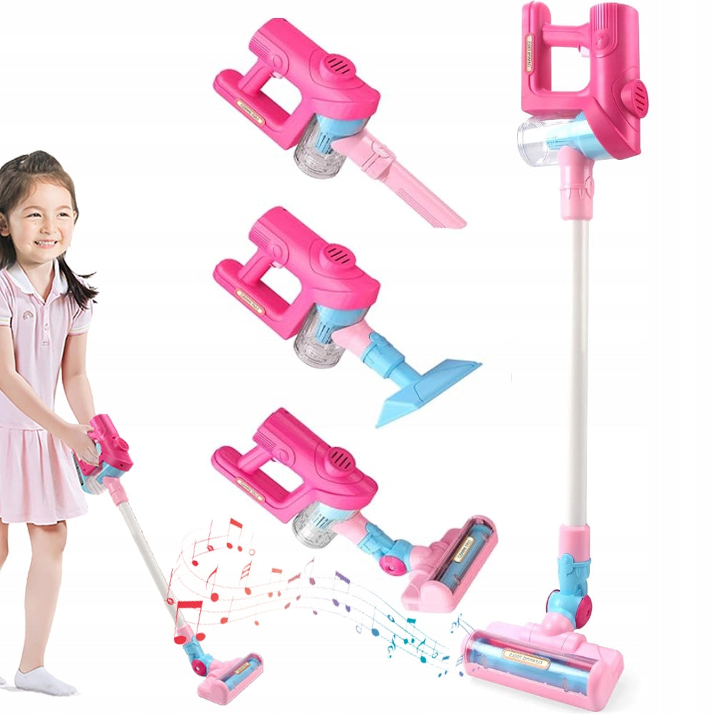 UPRIGHT VACUUM CLEANER FOR CHILDREN WITH REAL SUCTION FUNCTION AND SOUND SIMULATION